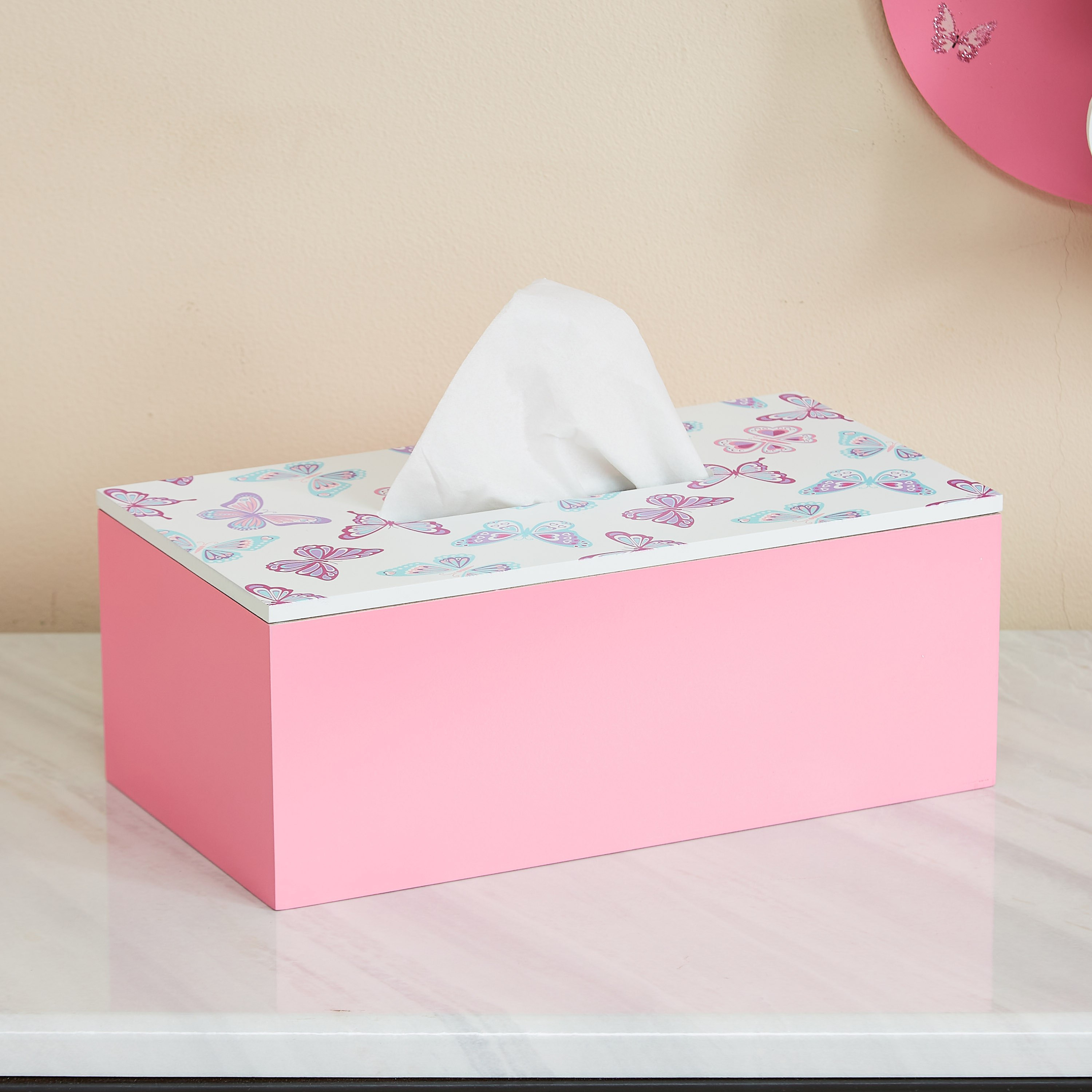 مناديل بطبعات فراشة لامعة - 24 × 14 × 9 سم-hbxhomeware-hbxkidsandyouth-image-1