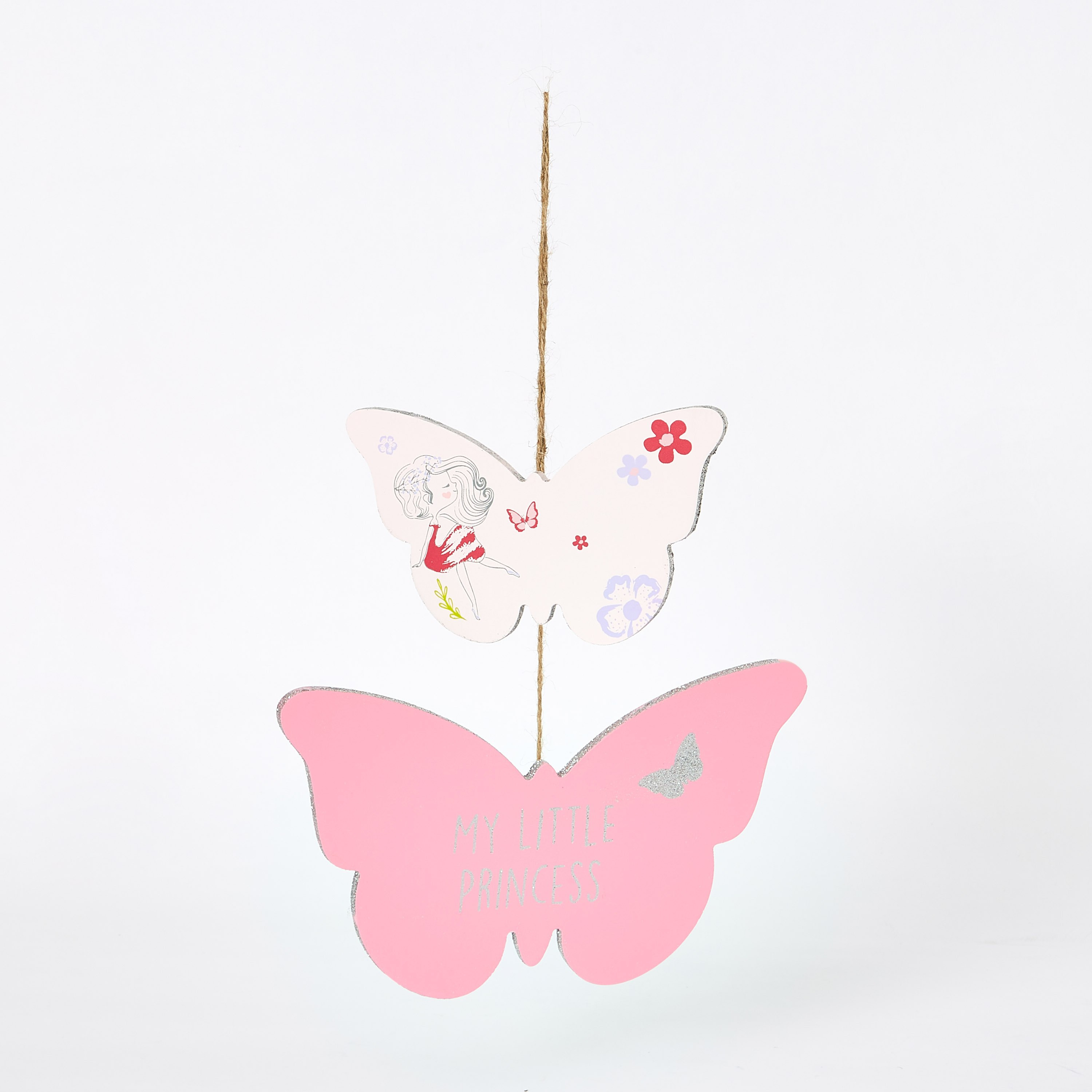 تعليقة حائط مزخرفة بطبعات فراشة جليتر - 22x0.6x35 سم-hbxhomeware-hbxkidsandyouth-image-5