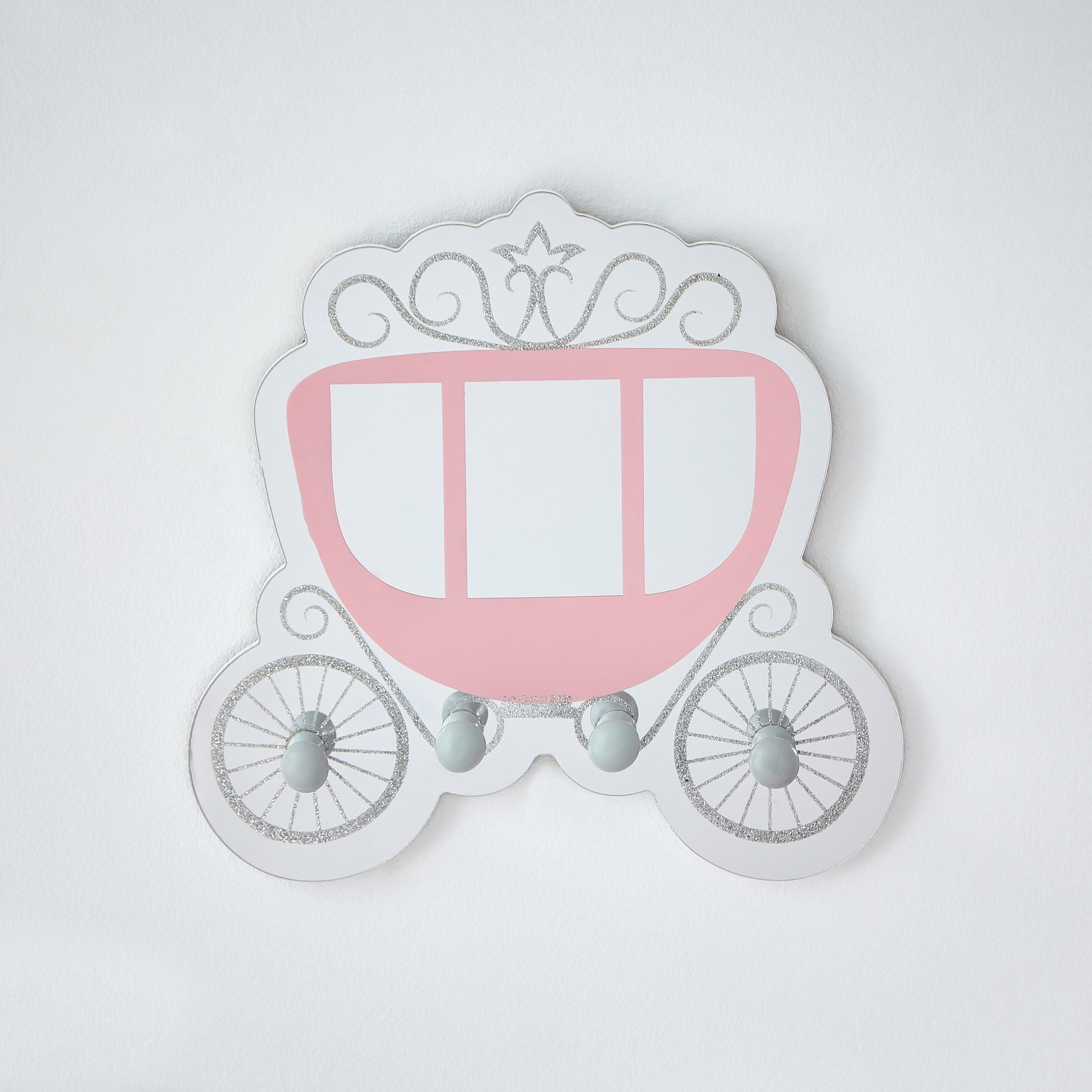 مرآة على شكل عربة مع علّاقة حائط - 24x8x28 سم-hbxhomeware-hbxkidsandyouth-image-1