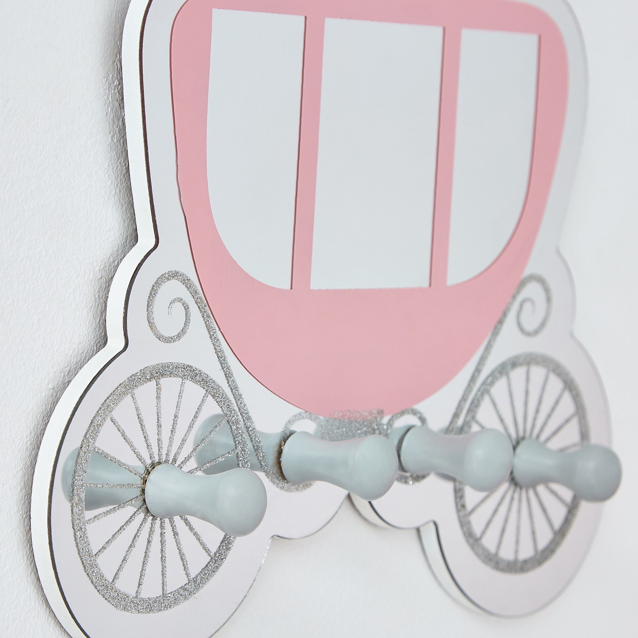 مرآة على شكل عربة مع علّاقة حائط - 24x8x28 سم-hbxhomeware-hbxkidsandyouth-image-3