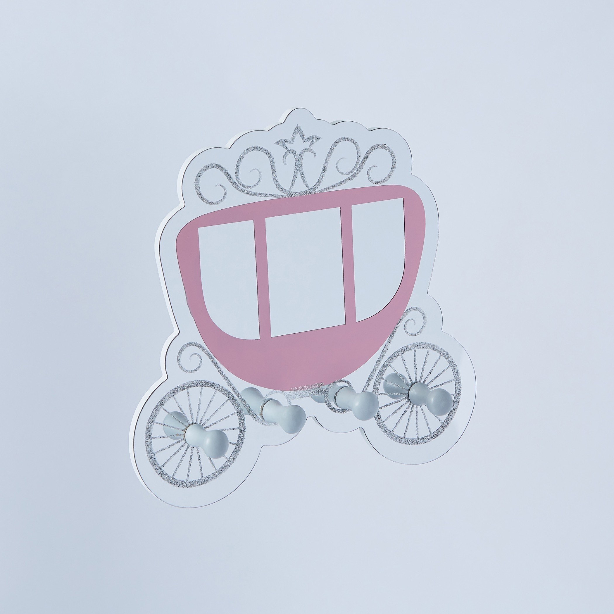 مرآة على شكل عربة مع علّاقة حائط - 24x8x28 سم-hbxhomeware-hbxkidsandyouth-image-6