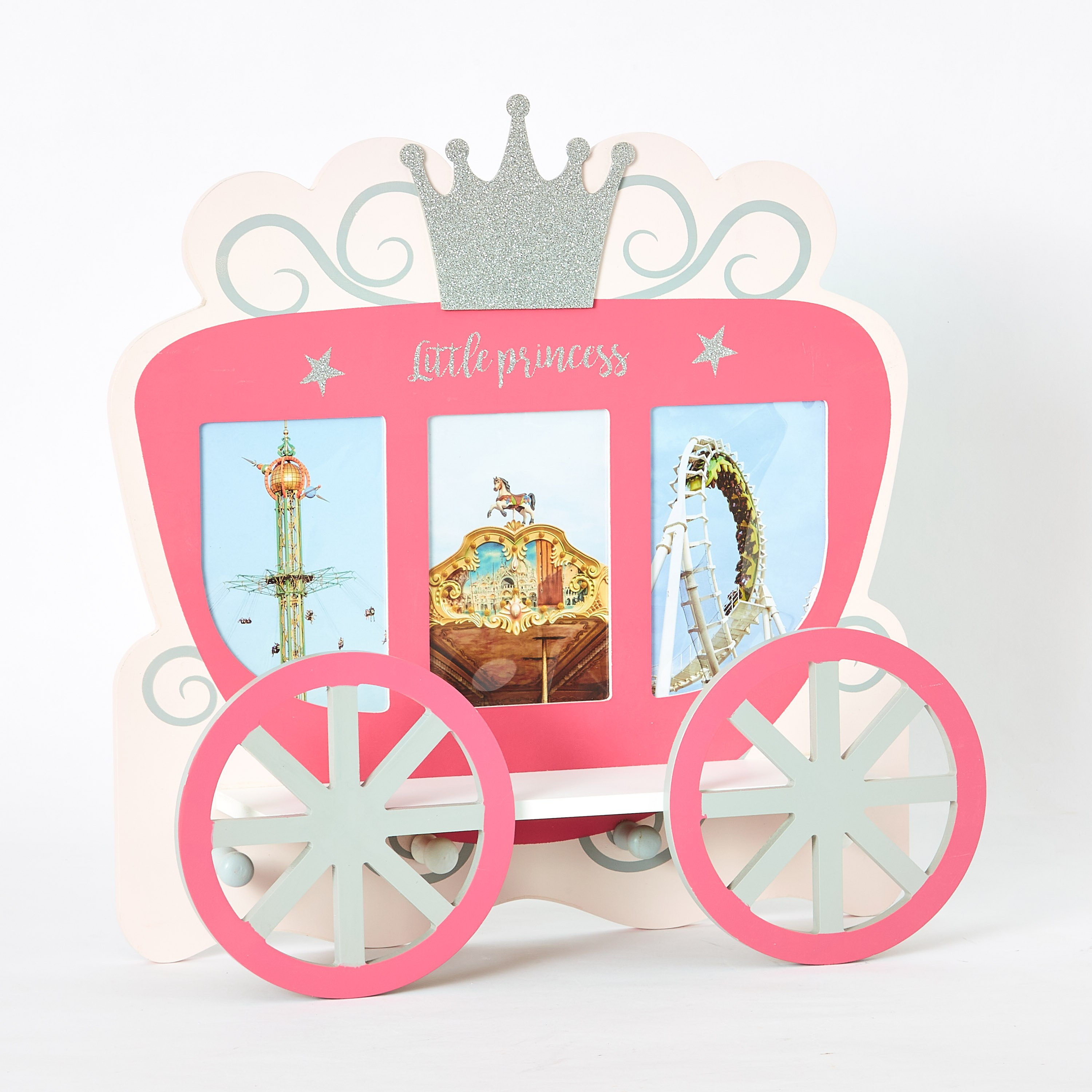 رف جداري مع إطار للصور من تشاريوت - 40x40x11 سم-hbxkidsandyouth-walldecor-photoframes-image-5