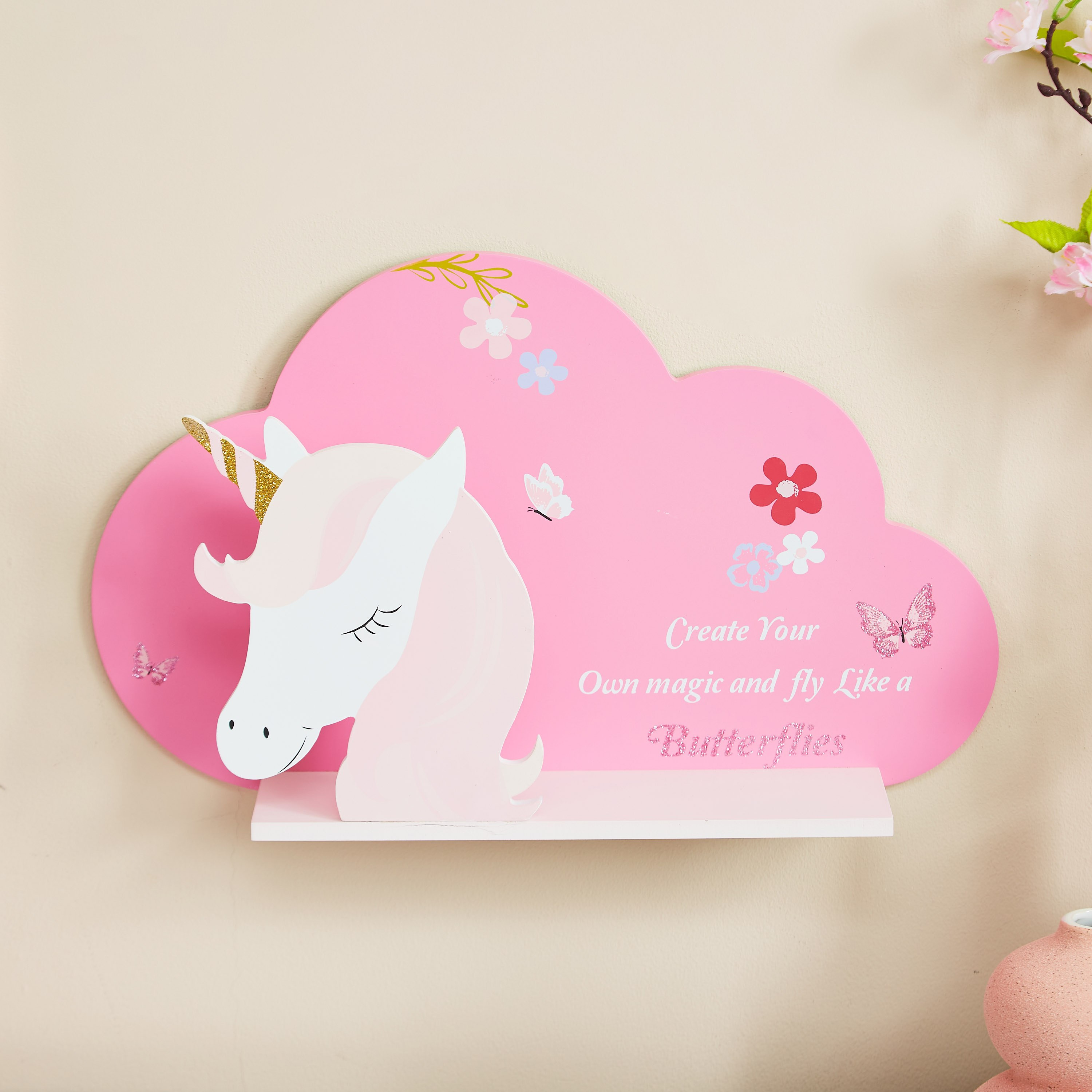 رف حائط جليتر من يونيكورن - 44x27x9 سم-hbxhomeware-hbxkidsandyouth-image-1