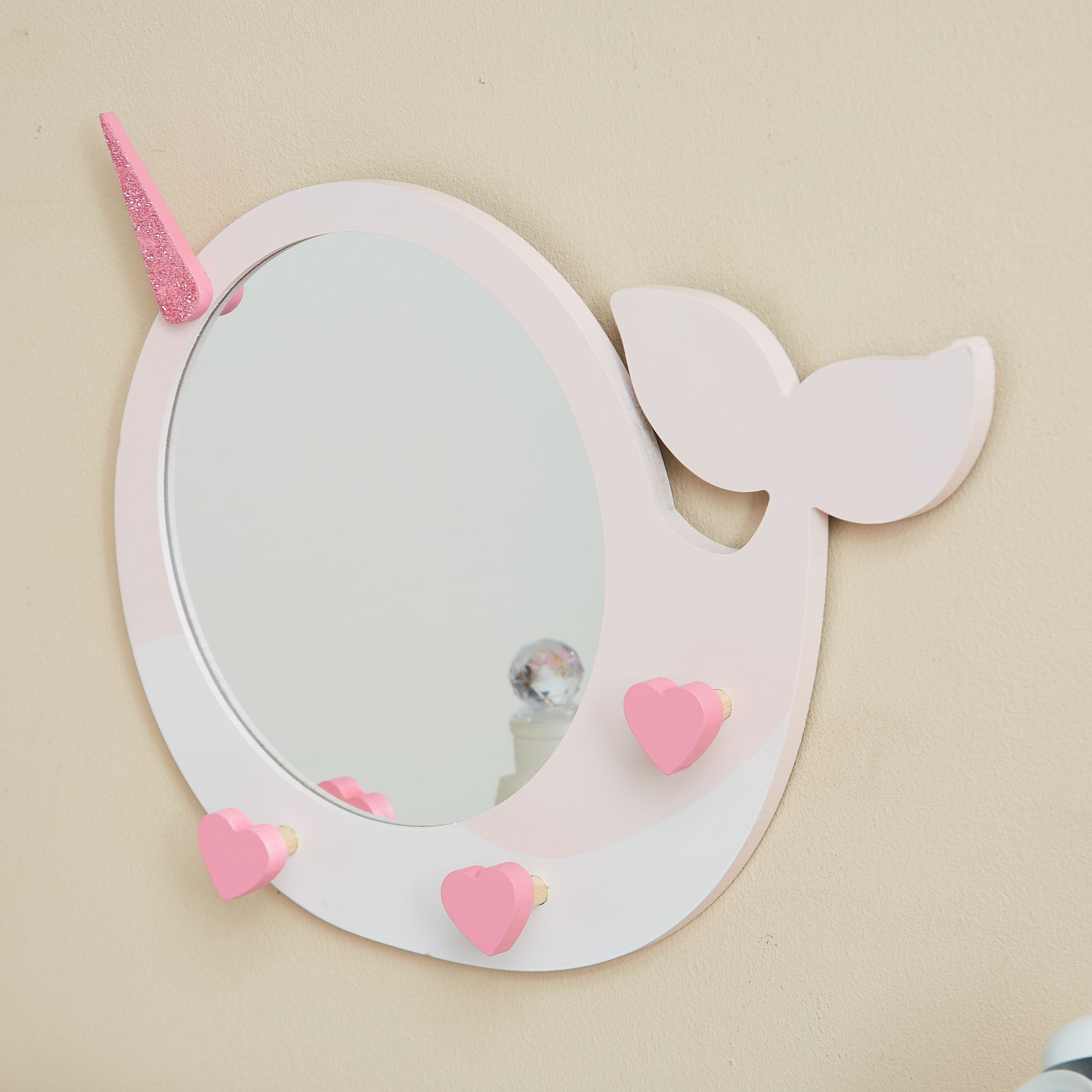 مرآة بتصميم حوت وخطّافات - 36x24.5x4 سم-hbxhomeware-hbxkidsandyouth-image-2