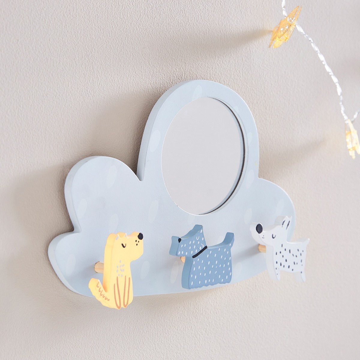 مرآة بتصميم غيمة مع خطّافات - 12x4x13 سم-hbxhomeware-hbxkidsandyouth-image-2
