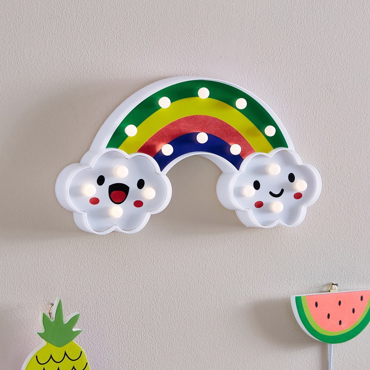 زينة حائط بألوان قوس قزح مع مصابيح إل إي دي بيضاء دافئة-hbxhomeware-hbxkidsandyouth-image-1