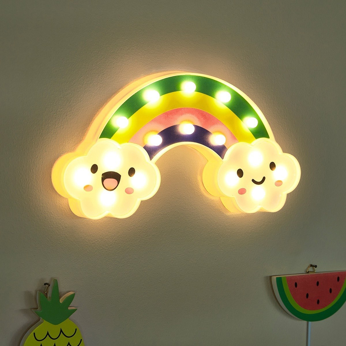 زينة حائط بألوان قوس قزح مع مصابيح إل إي دي بيضاء دافئة-hbxhomeware-hbxkidsandyouth-image-2