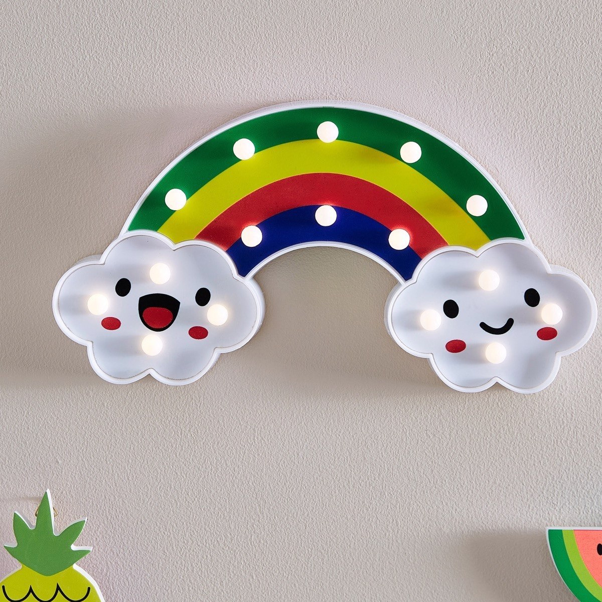 زينة حائط بألوان قوس قزح مع مصابيح إل إي دي بيضاء دافئة-hbxhomeware-hbxkidsandyouth-image-3