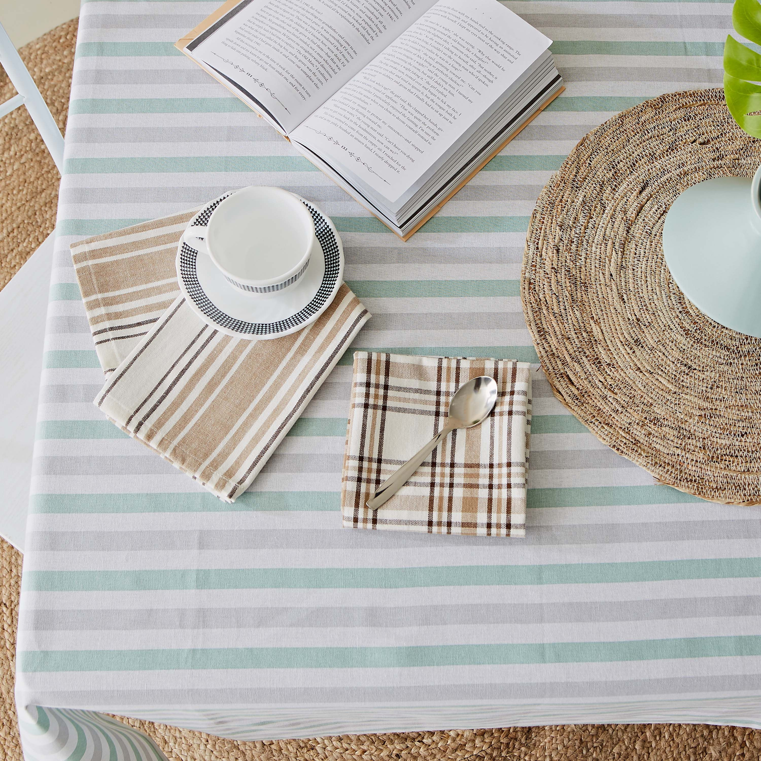 Asher 2-Piece Yarn Dyed Cotton Napkin Set - 40x40 cm-hbxdecorandfurnishings-homefurnishings-tablelinens-image-3
