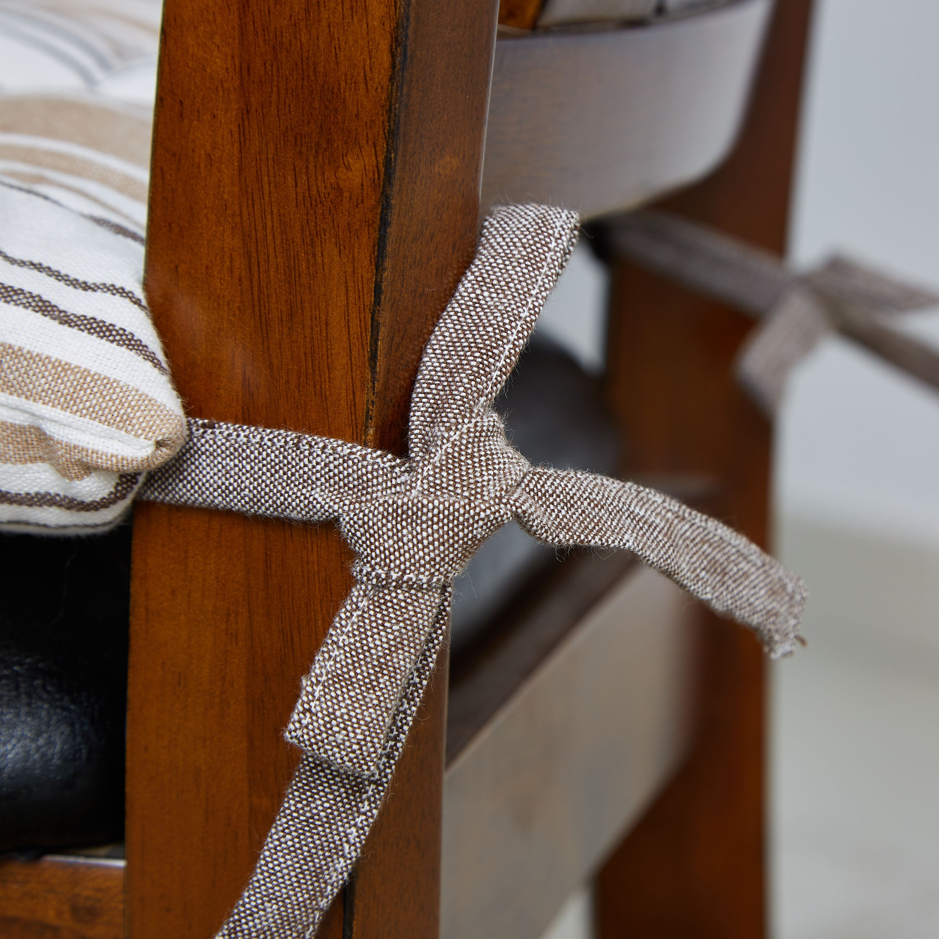 Asher Yarn Dyed Cotton Chair Pad - 40x40 cm-hbxhomeware-hbxdecorandfurnishings-image-2