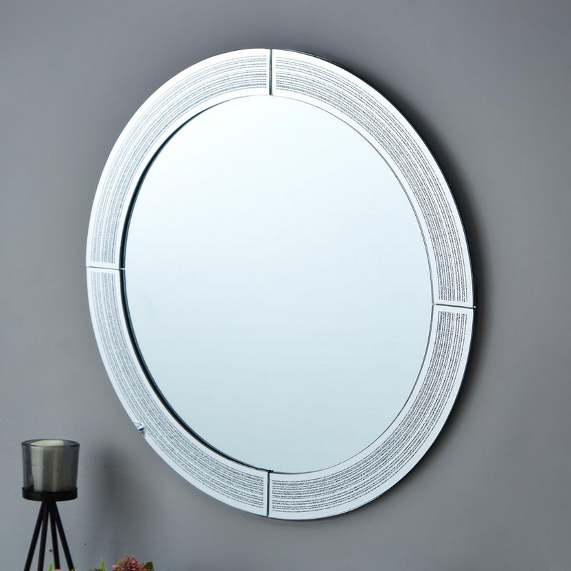 Aurel Glitter Ascot Round Mirror - 50 cm-Mirrors-image-0