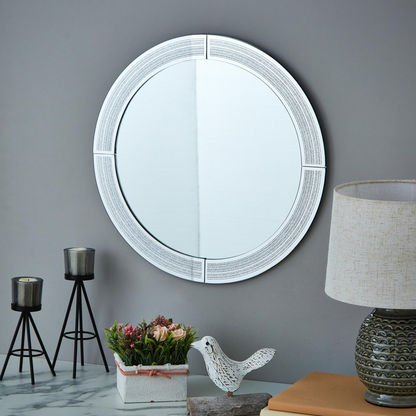 Aurel Glitter Ascot Round Mirror - 50 cms
