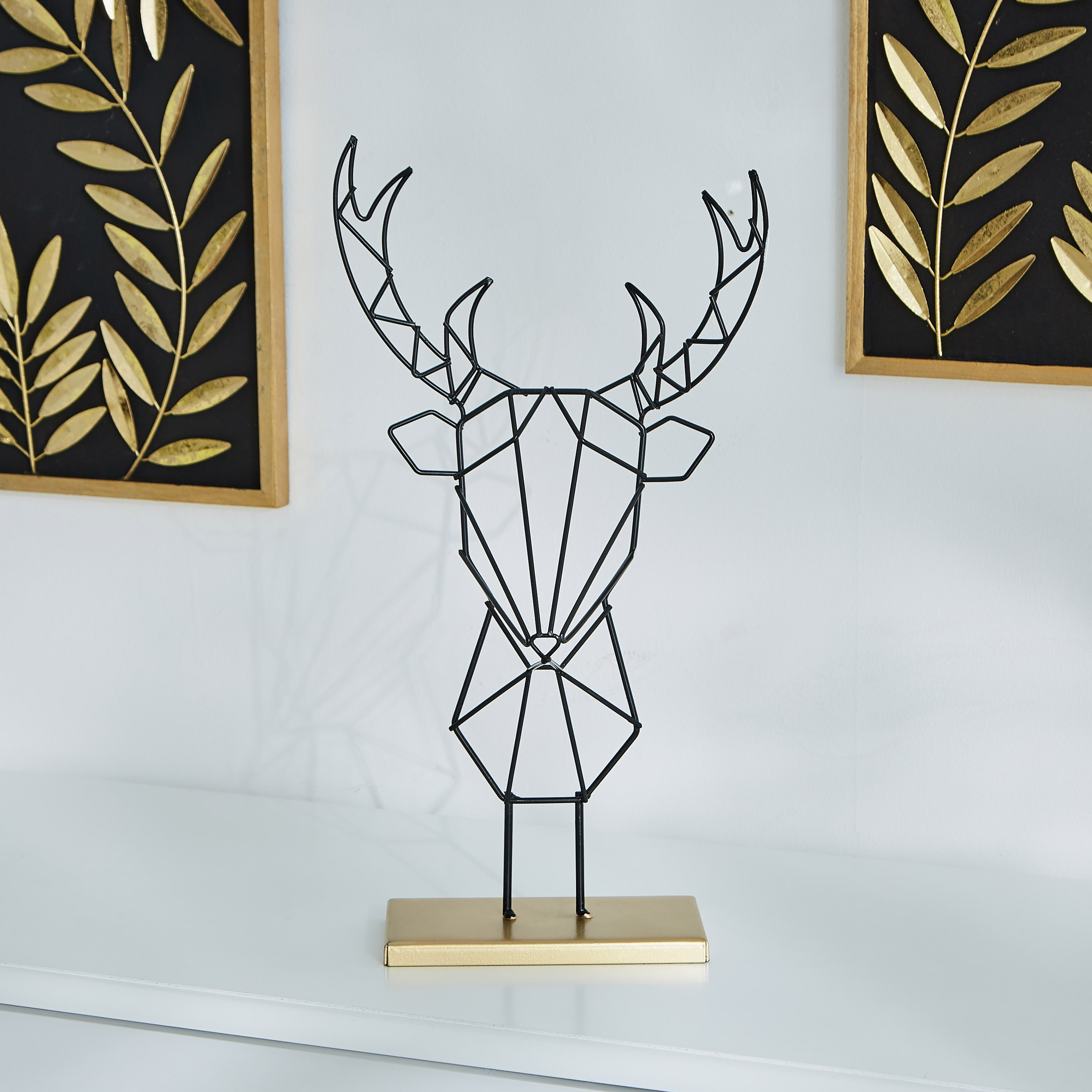 تمثال غزال معدني على حامل - لاتين-hbxhomeware-homedecor-figurinesandornaments-image-2