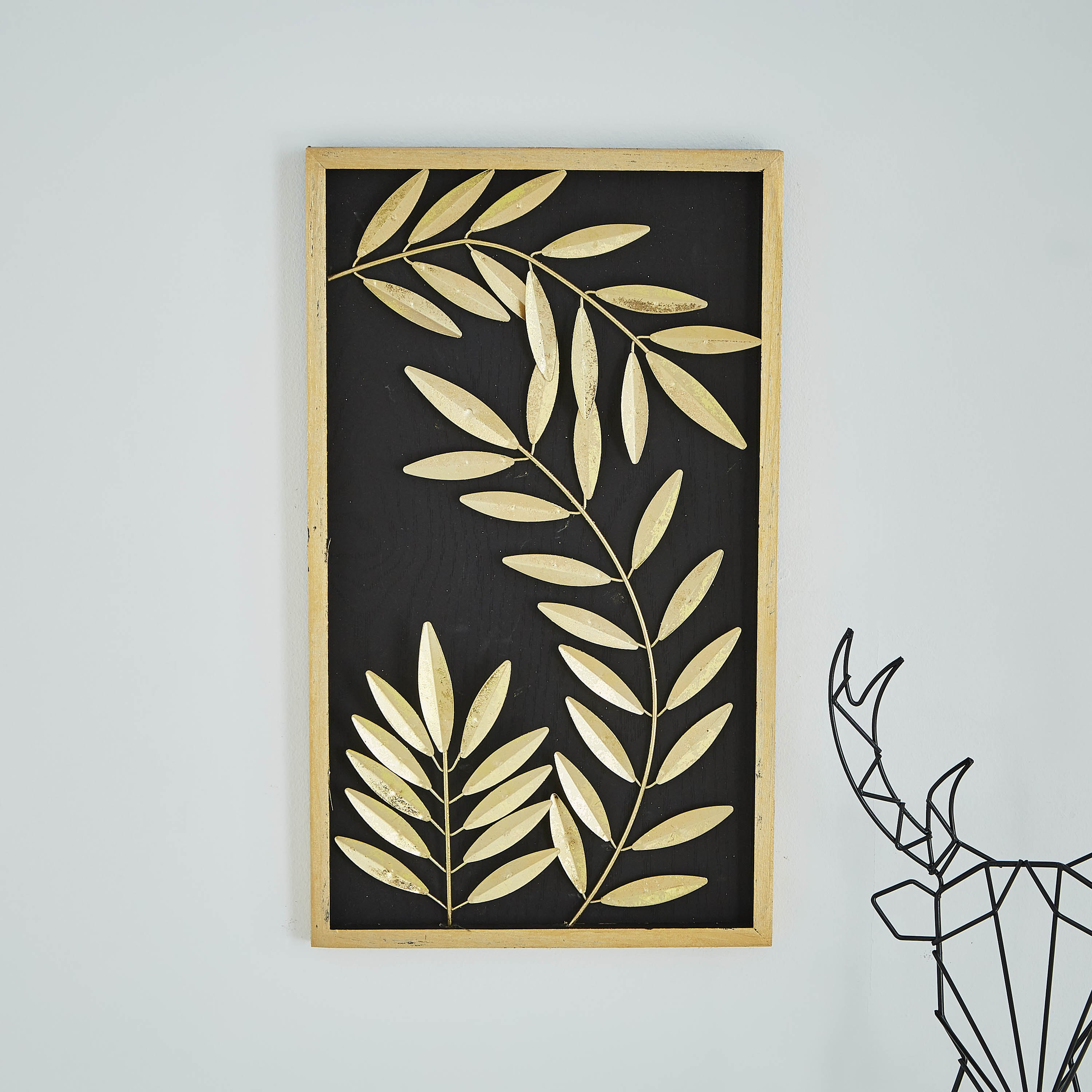 زينة حائط معدن على شكل ورقة شجر من لاتين-hbxdiningroom-walldecor-wallart-image-1