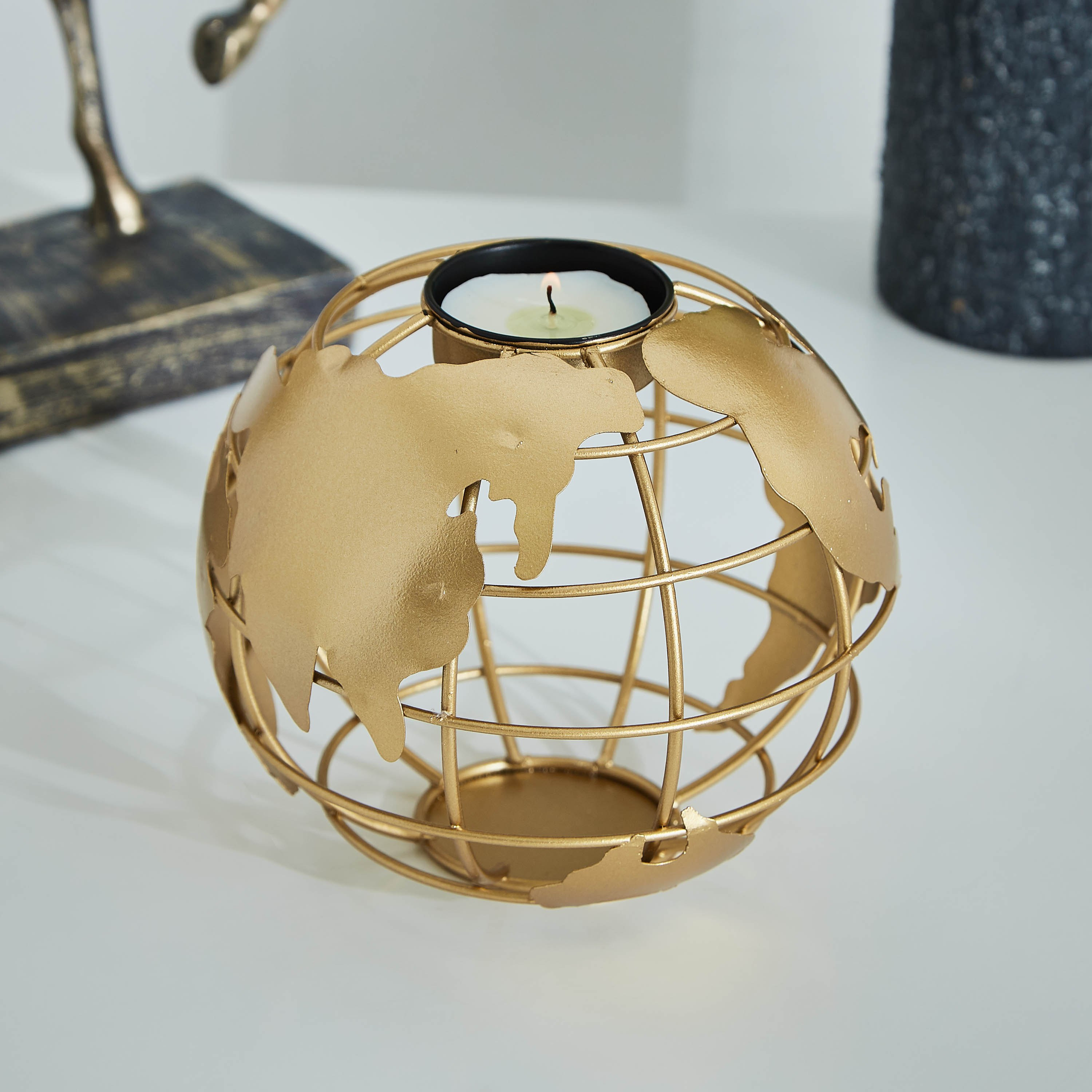 حامل شموع معدني - لاتين- 12 سم-hbxlivingroom-decorandaccessories-candleholders-image-1