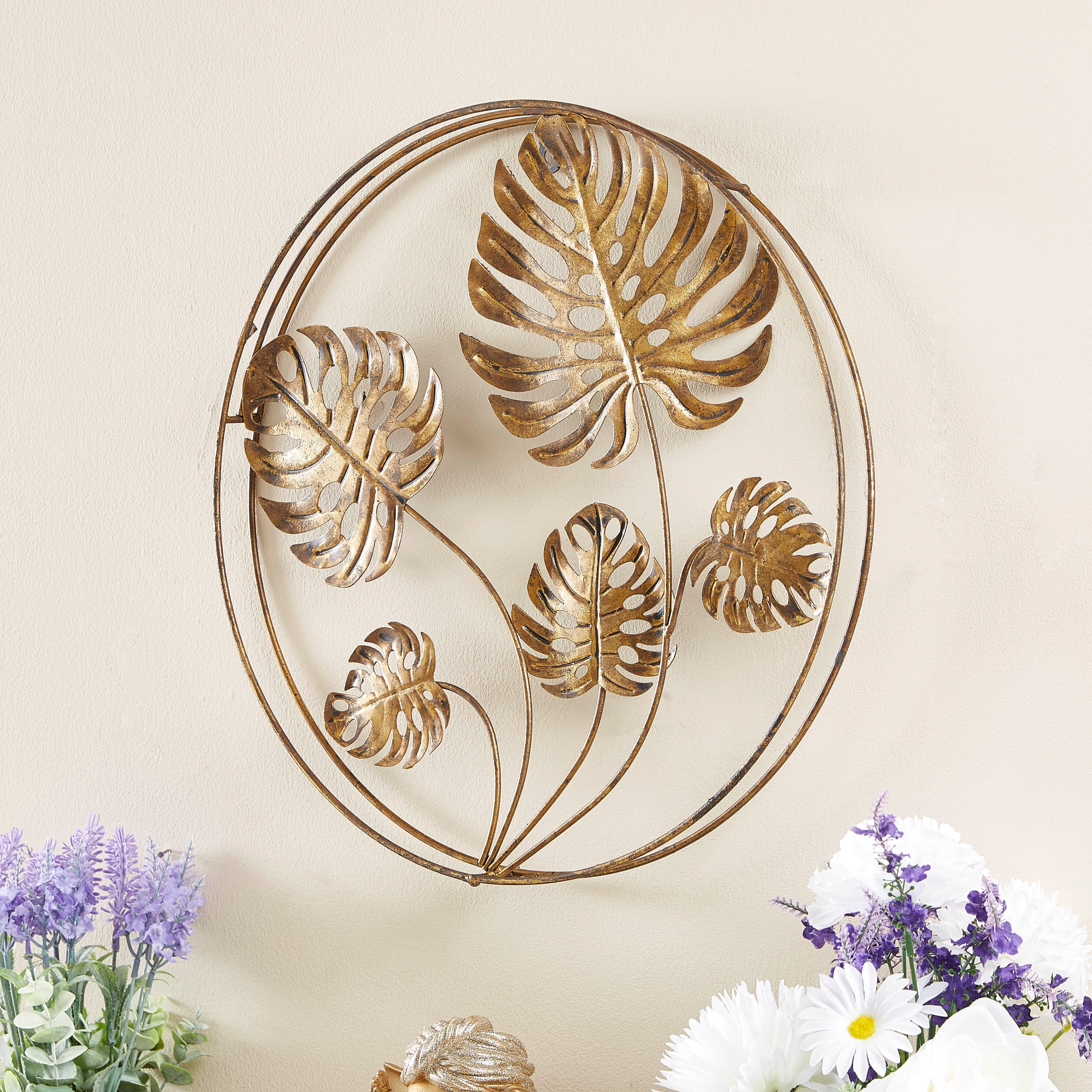 زينة حائط معدنية ورق شجر من لاتين-hbxdiningroom-walldecor-wallart-image-1