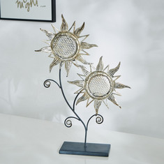Latin Metal Flower Tealight Holder - 52 cms
