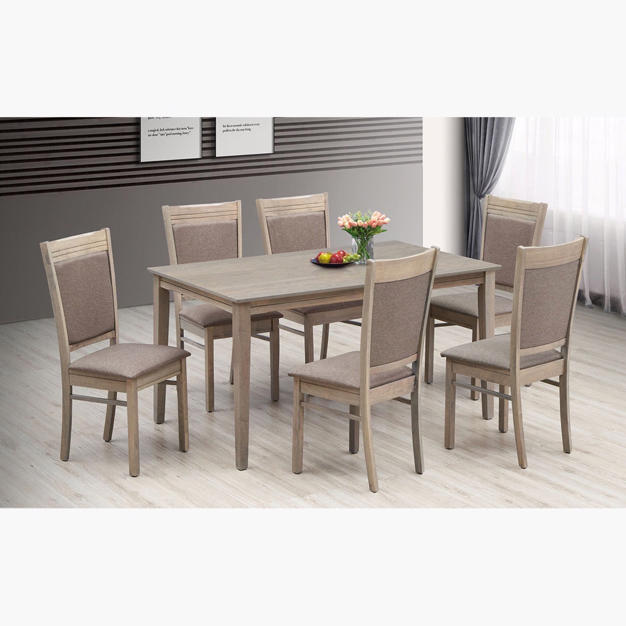 Curvy 6-Seater Dining Set-hbxfurniture-diningtablesandsets-diningsets-sixseater-image-1