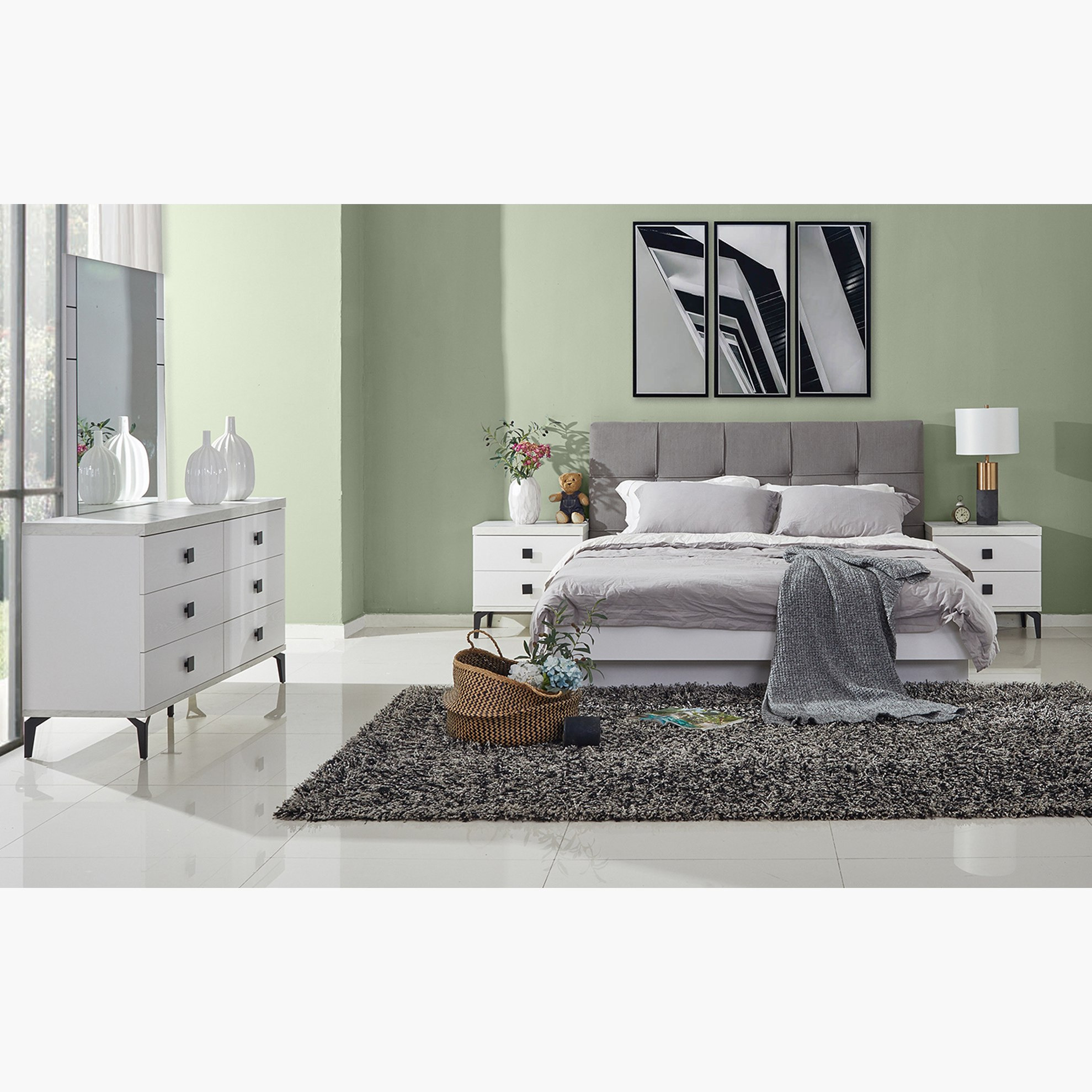 طقم غرفة نوم كينج 5 قطع من ماربيلا - 180x200 سم-hbxbedroom-bedsandbedsets-bedroomsets-king-image-1