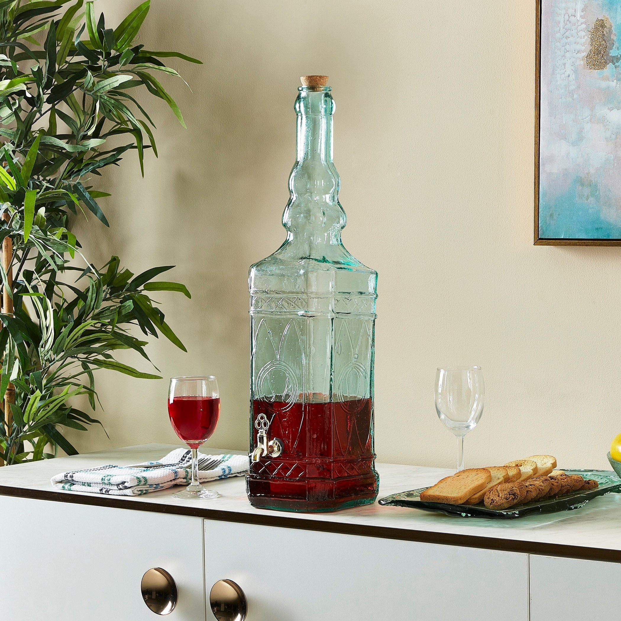 Verdant Recycled Glass Juice Dispenser - 5 L-hbxhomeware-hbxkitchen-image-2