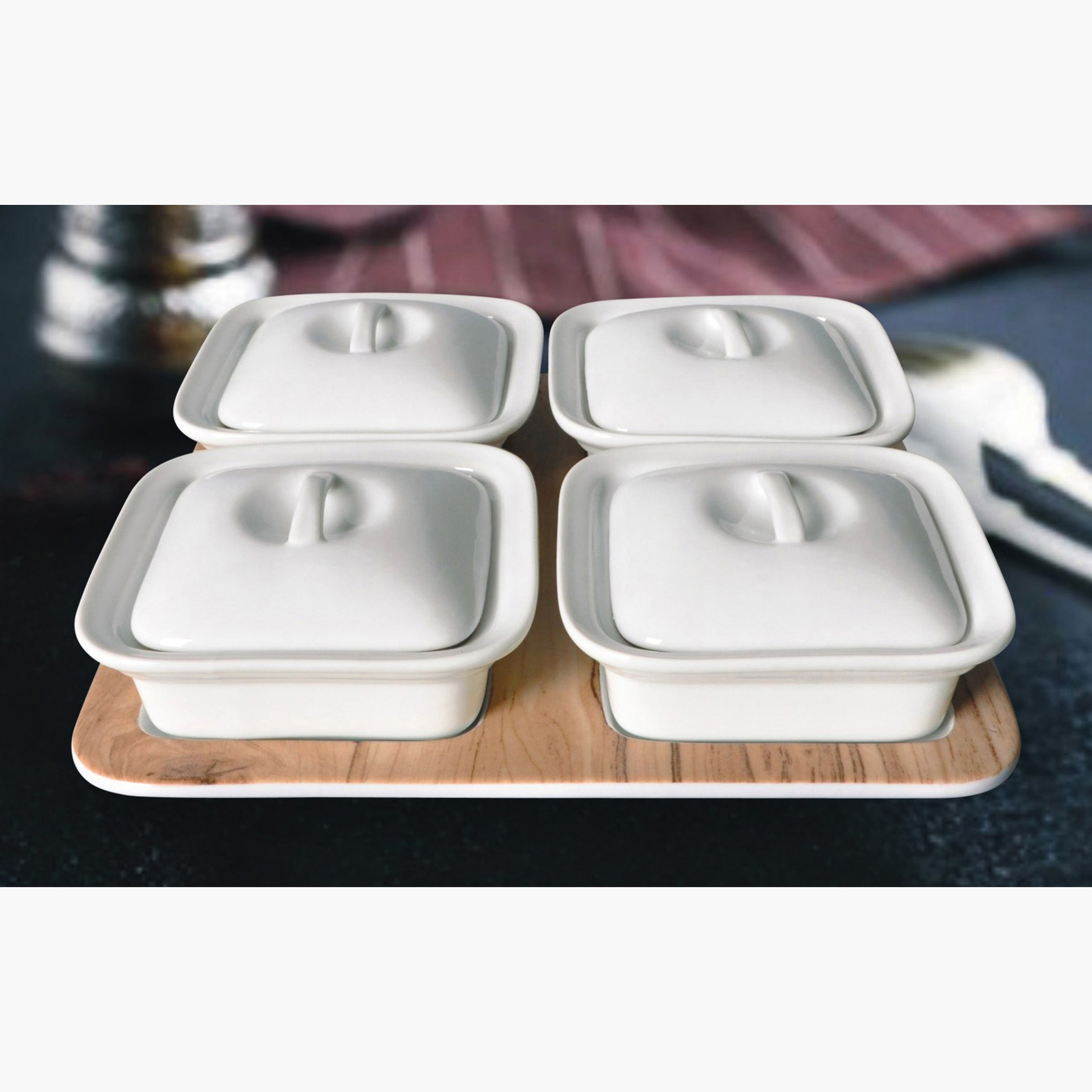 طقم كسرولات مربعة للتقديم من 4 قطع بغطاء من فيست - 21 سم-hbxdecorandfurnishings-tabletop-serveware-image-3