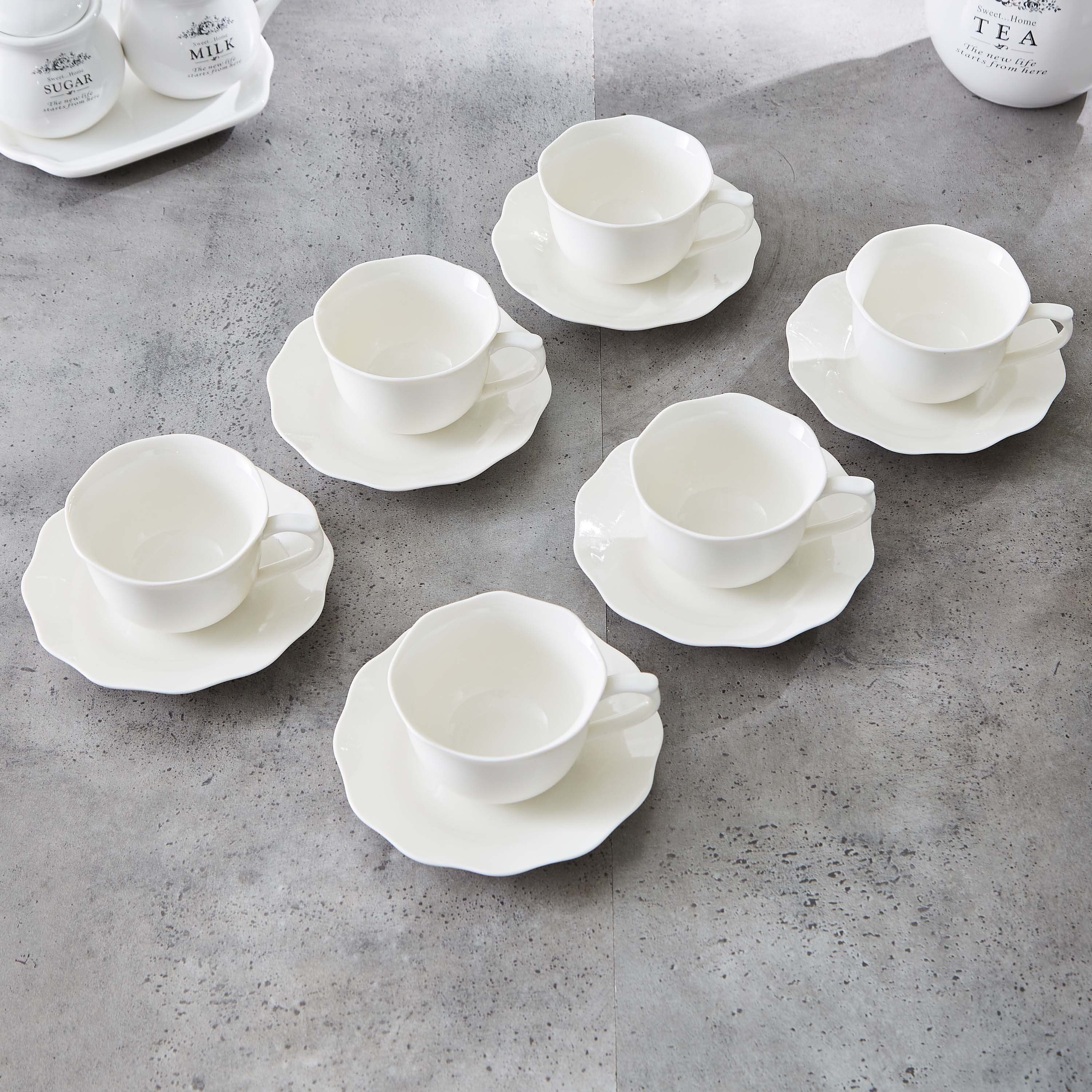 طقم فناجين وصحون خزف صيني من فيست - 12 قطعة-hbxhomeware-hbxkitchen-image-1