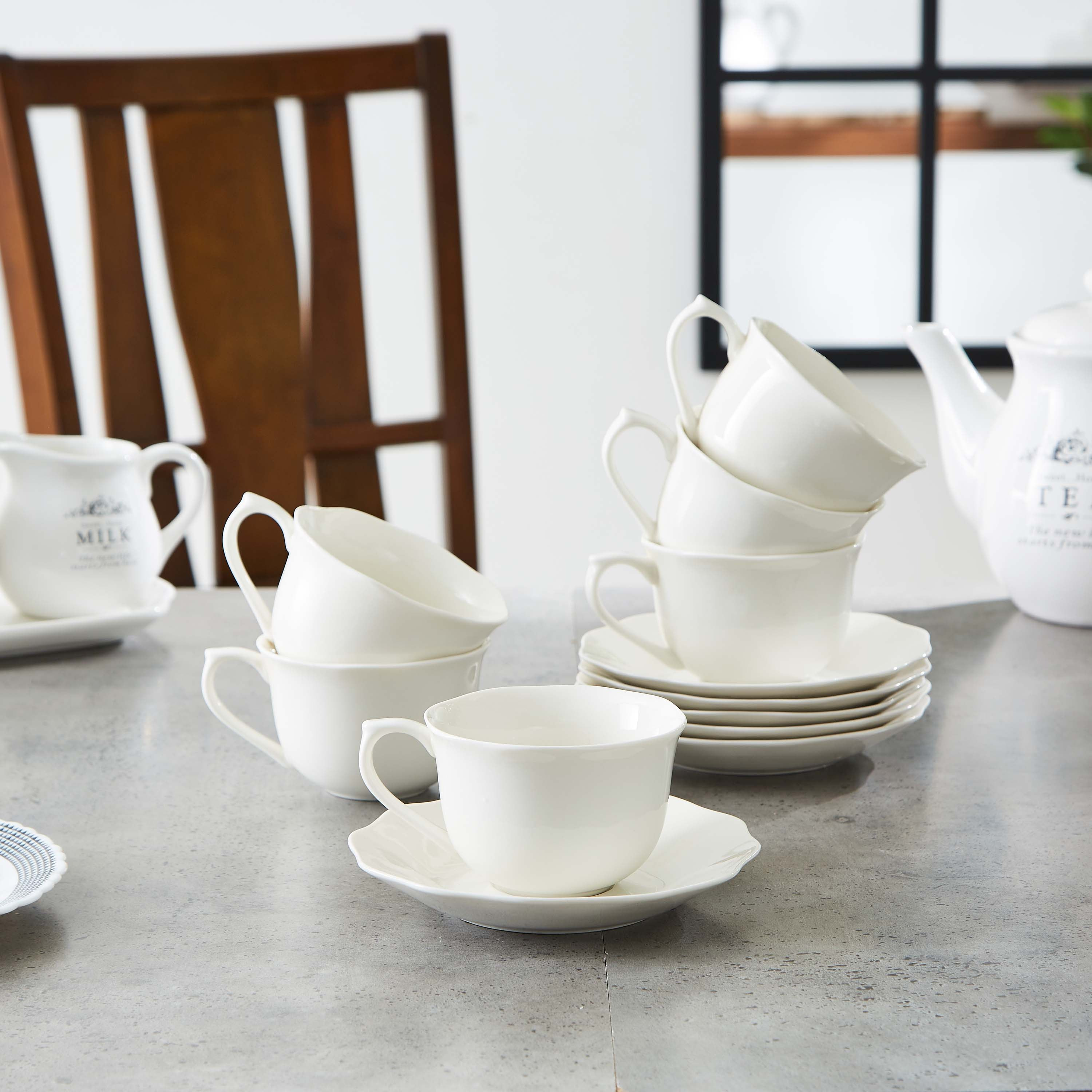 طقم فناجين وصحون خزف صيني من فيست - 12 قطعة-hbxhomeware-hbxkitchen-image-3