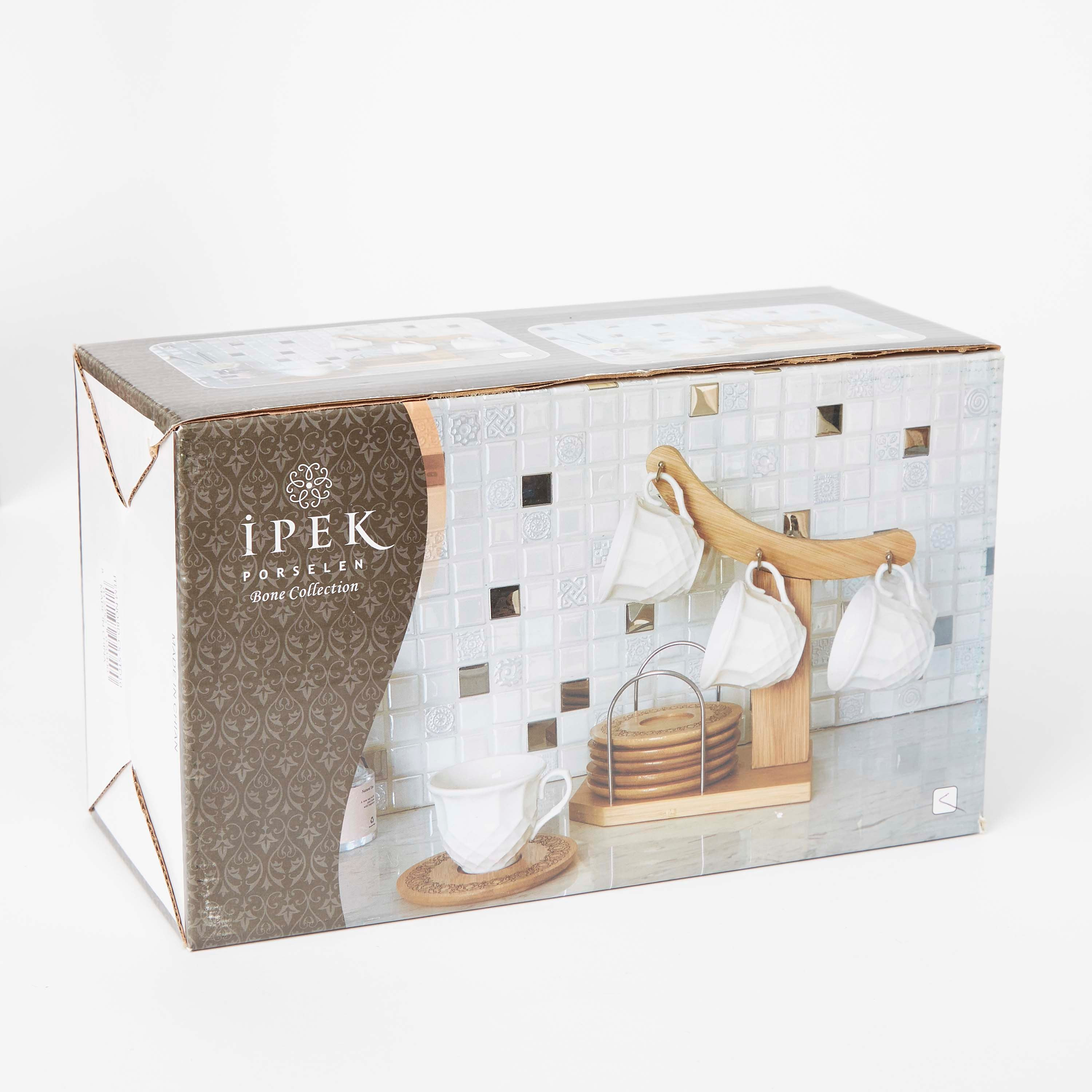 Feast 12-Piece Porcelain Cup and Saucer Set with Wooden Stand-hbxhomeware-hbxkitchen-image-5