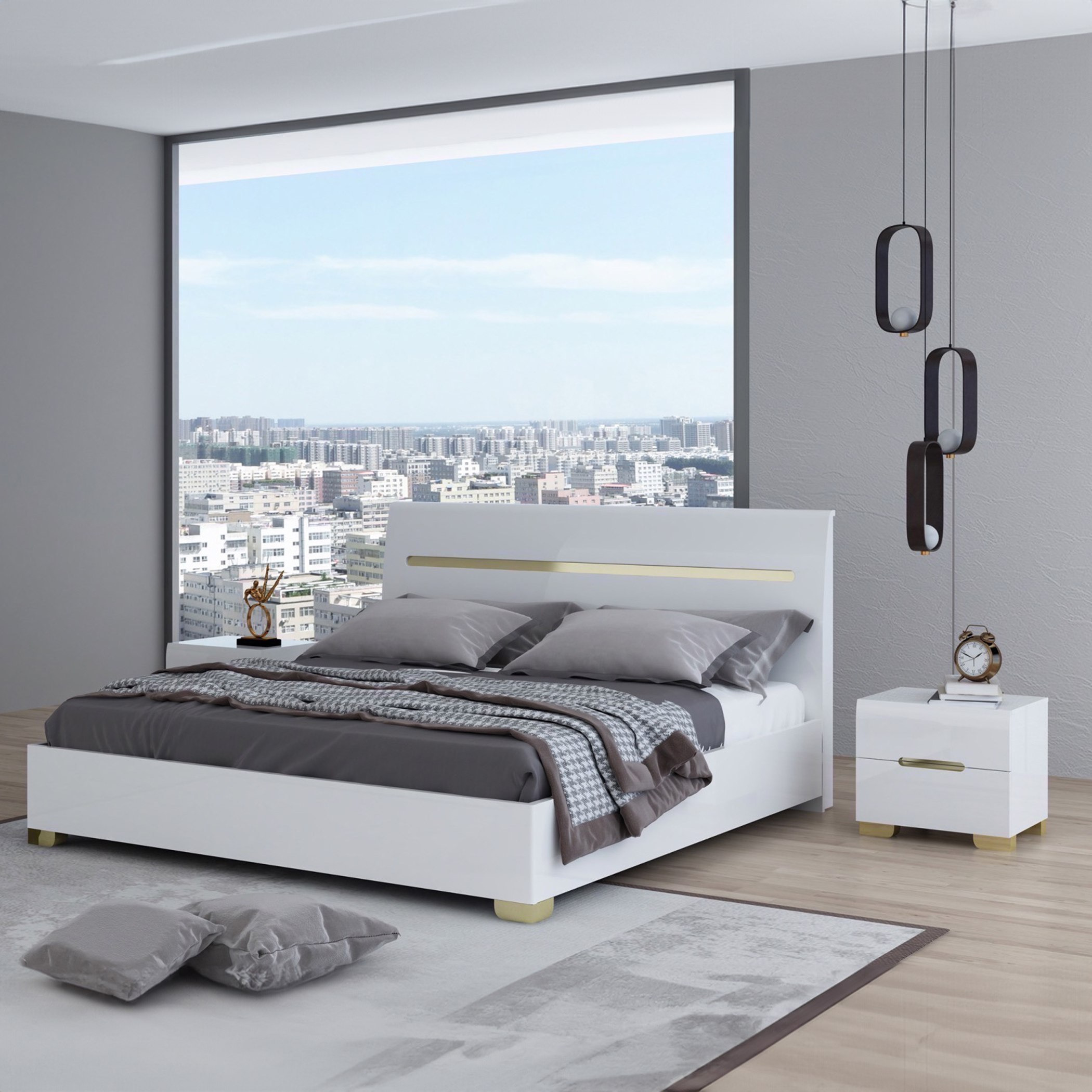 طقم غرفة نوم كينج من قطعتين دون طاولة تزيين ومرآة من أندس - 180x200 سم-hbxbedroom-bedsandbedsets-bedroomsets-king-image-1