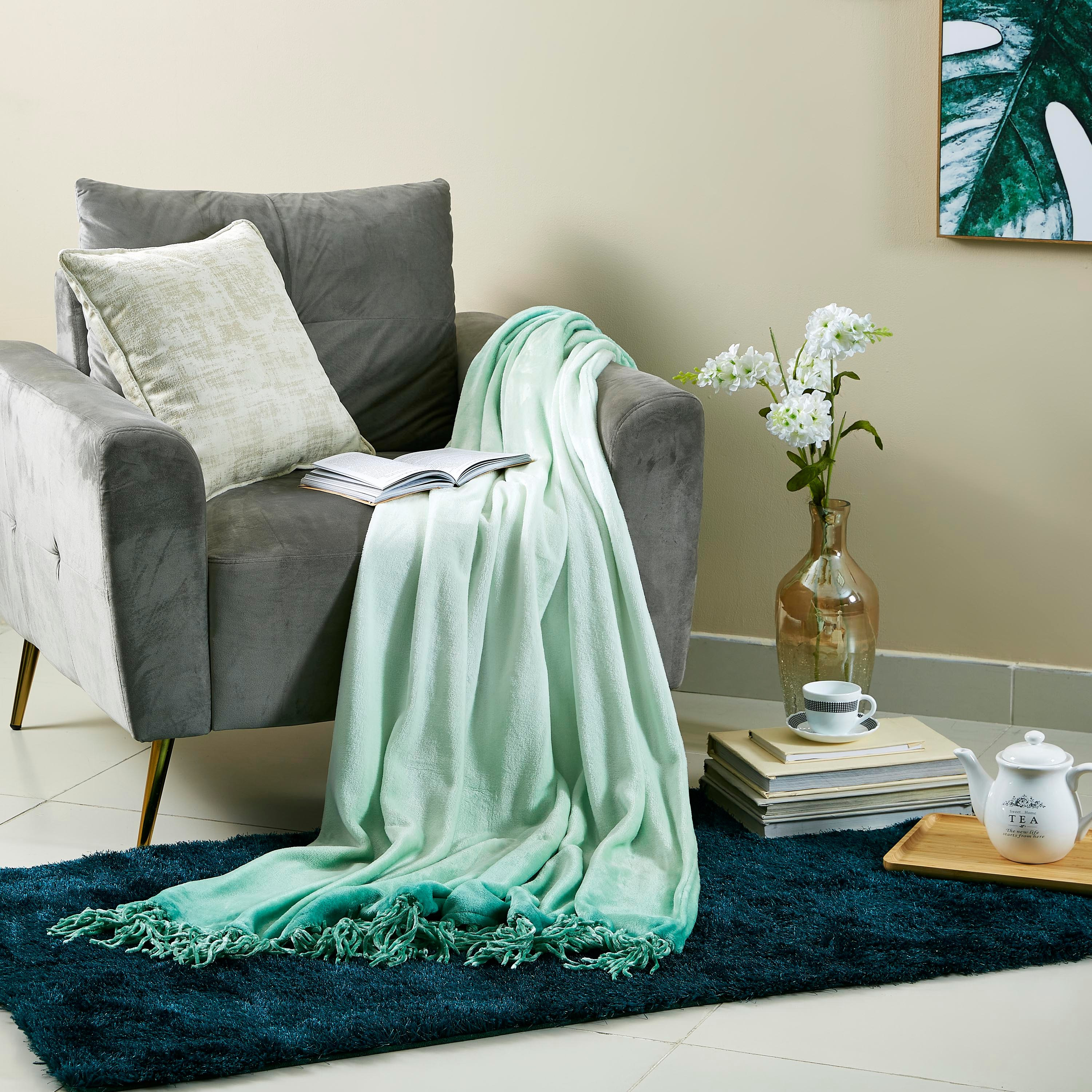 بطّانية خفيفة فلانيل بطبعات أومبري - 130x170  سم-hbxhomeware-hbxbedroom-image-4