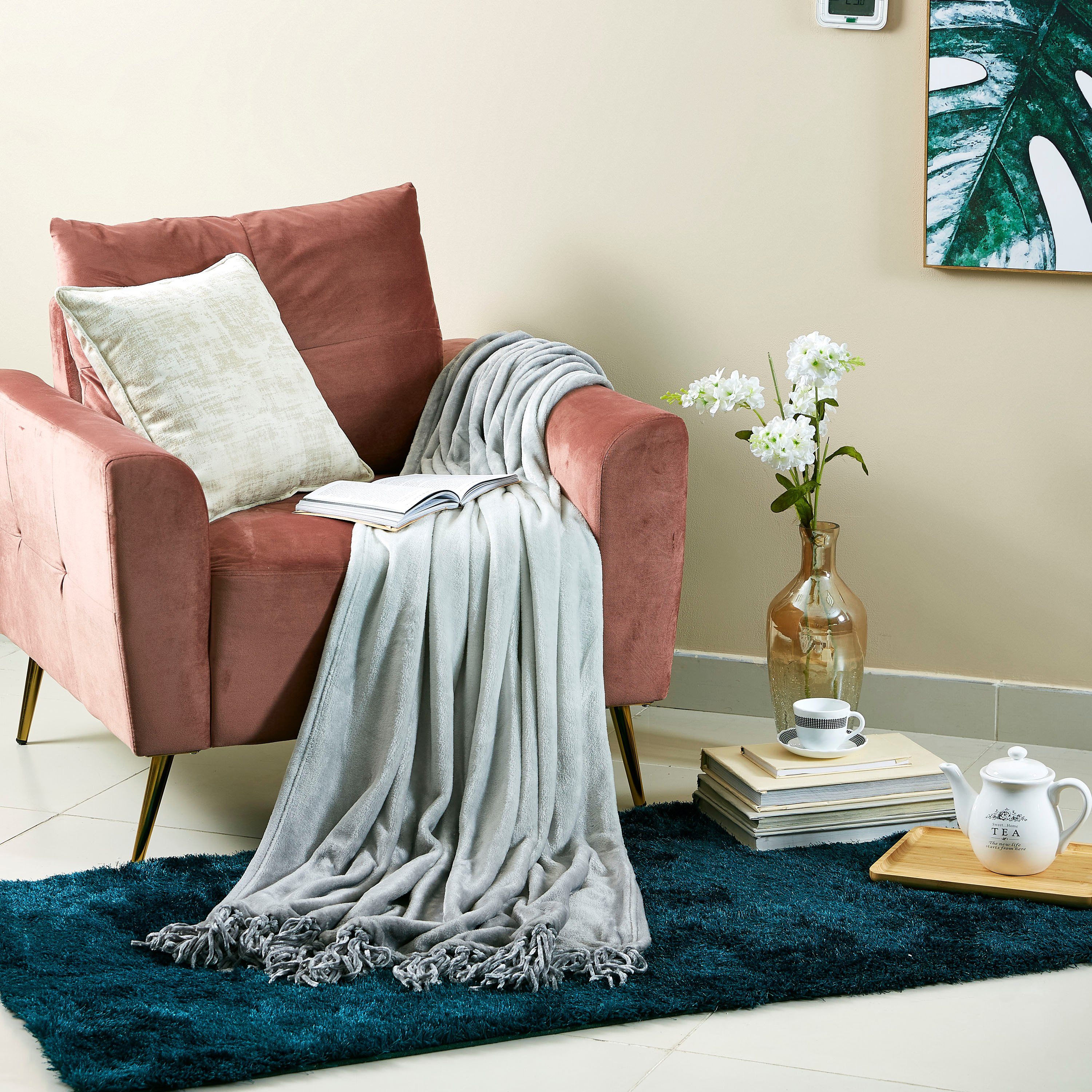 بطّانية خفيفة فلانيل بطبعات أومبري - 130x170  سم-hbxhomeware-hbxbedroom-image-4