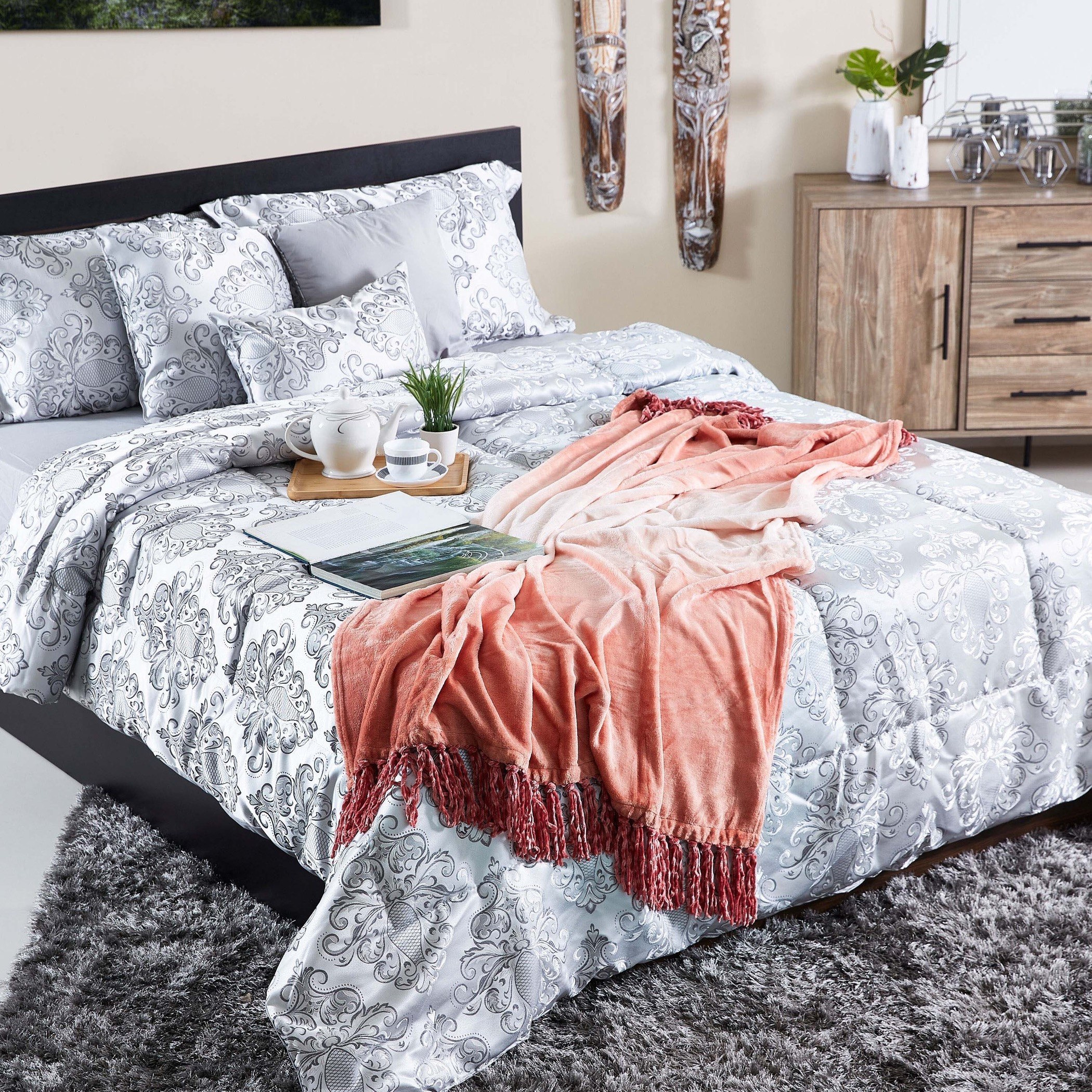 بطّانية خفيفة فلانيل بطبعات متدرجة اللون - 130x170  سم-hbxhomeware-hbxbedroom-image-4