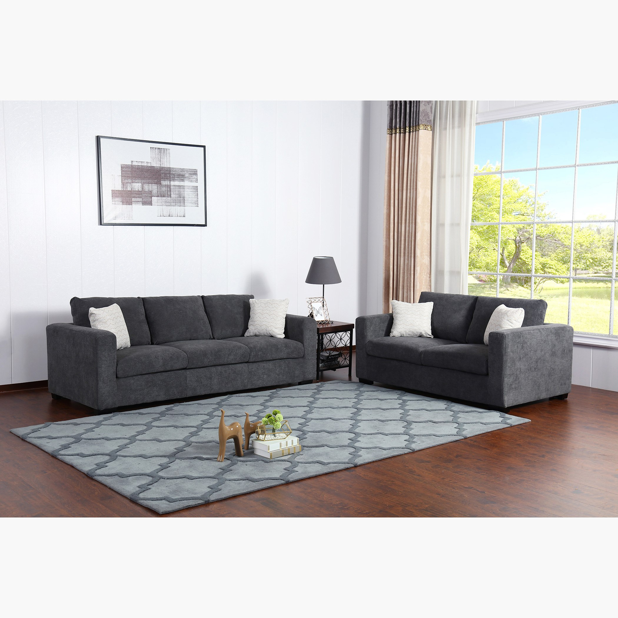 طقم كنب مخملي 3+2 مقاعد من كريست-hbxlivingroom-sofasandarmchairs-sofas-image-1