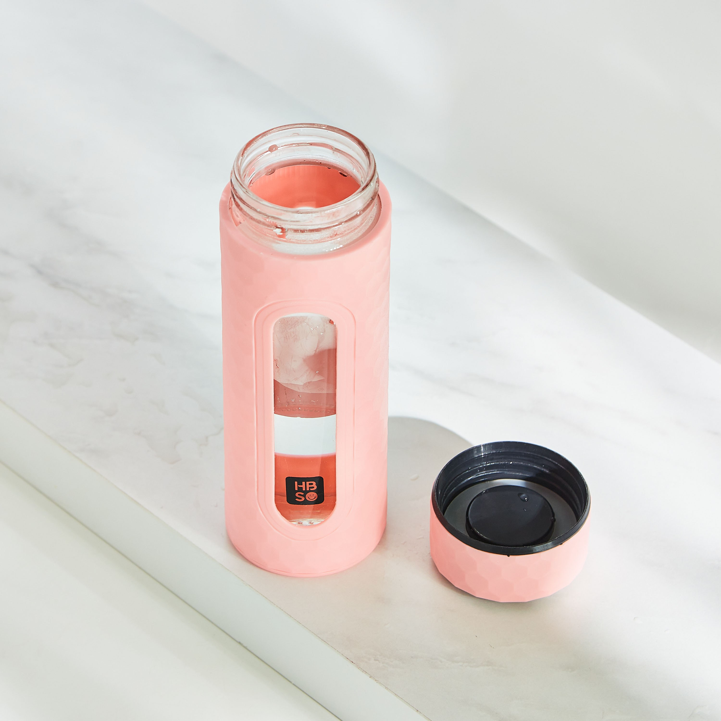 قارورة زجاج هيدرا من إتش بي إس أو - 450 مل-hbxhomeware-diningandtabletop-bottles-image-2
