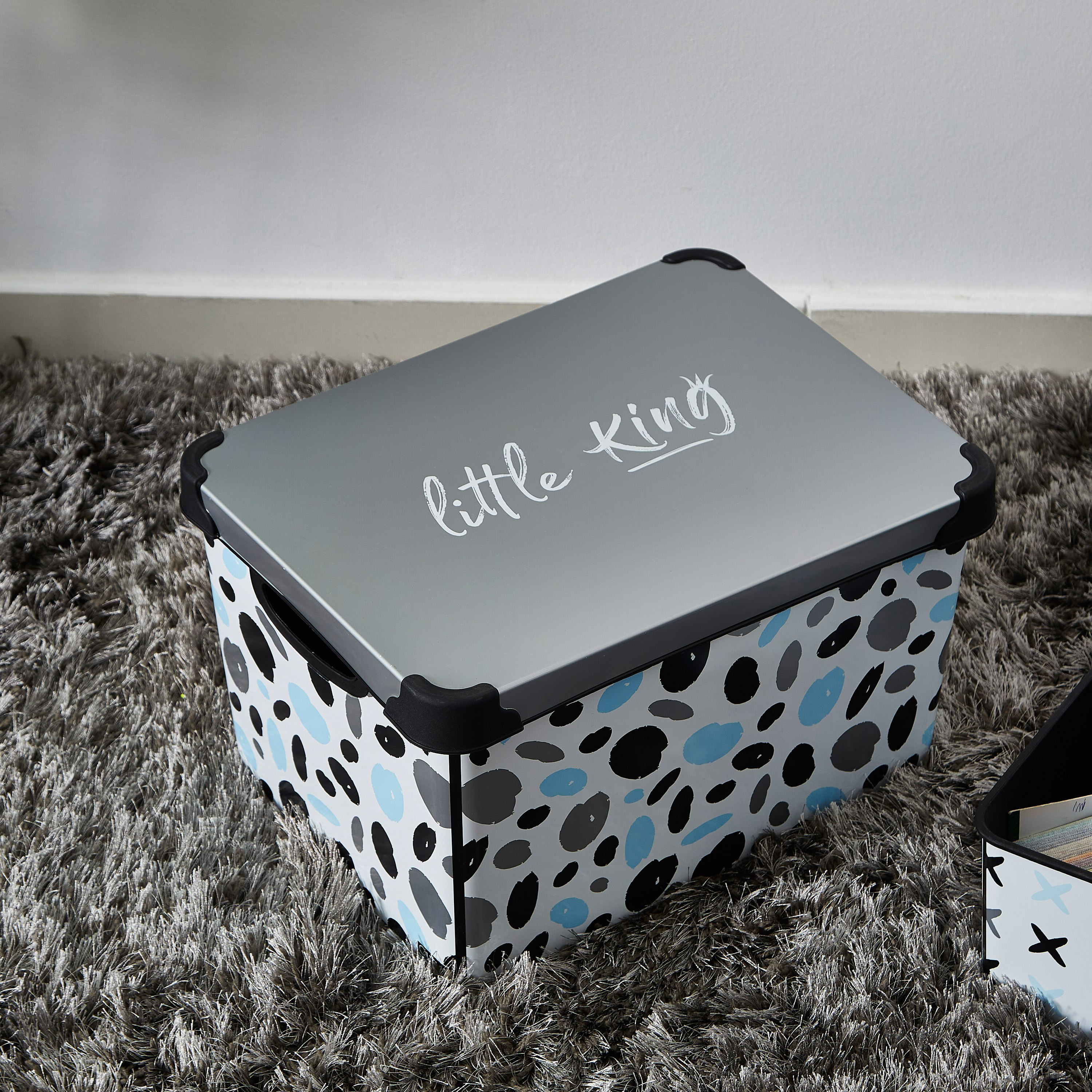 صندوق تخزين بغطاء من ليتل كينج ستايل - 20 لتر-hbxbedroom-bedroomaccessories-bedroomstorage-image-1