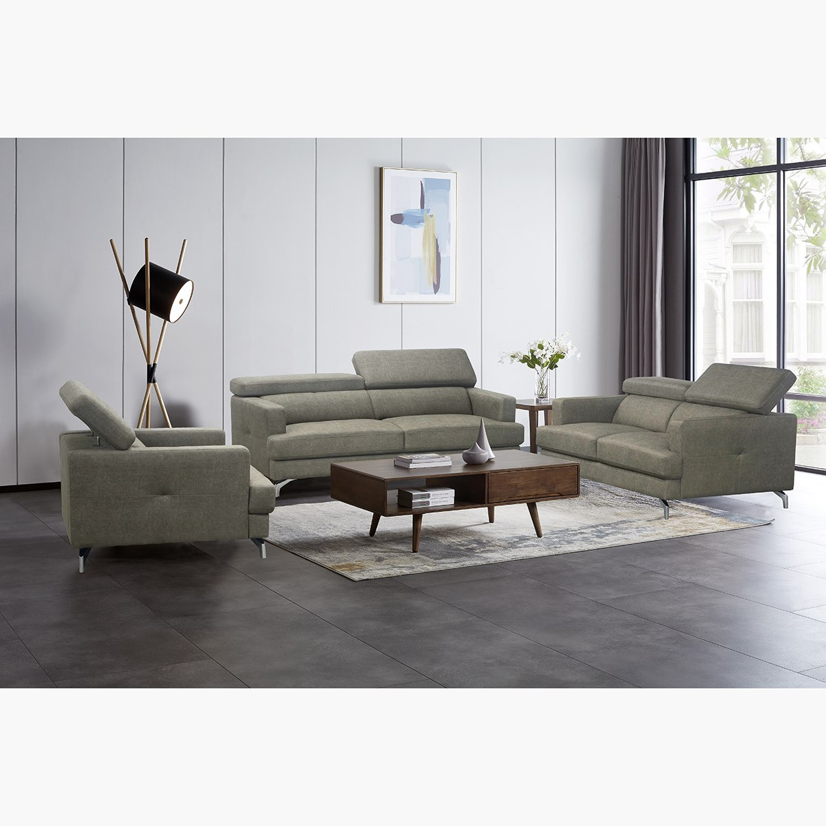 كنبة قماشيّة 3 مقاعد مع مسند رأس قابل للتّعديل من جالاكسي-hbxlivingroom-sofasandarmchairs-sofas-image-2