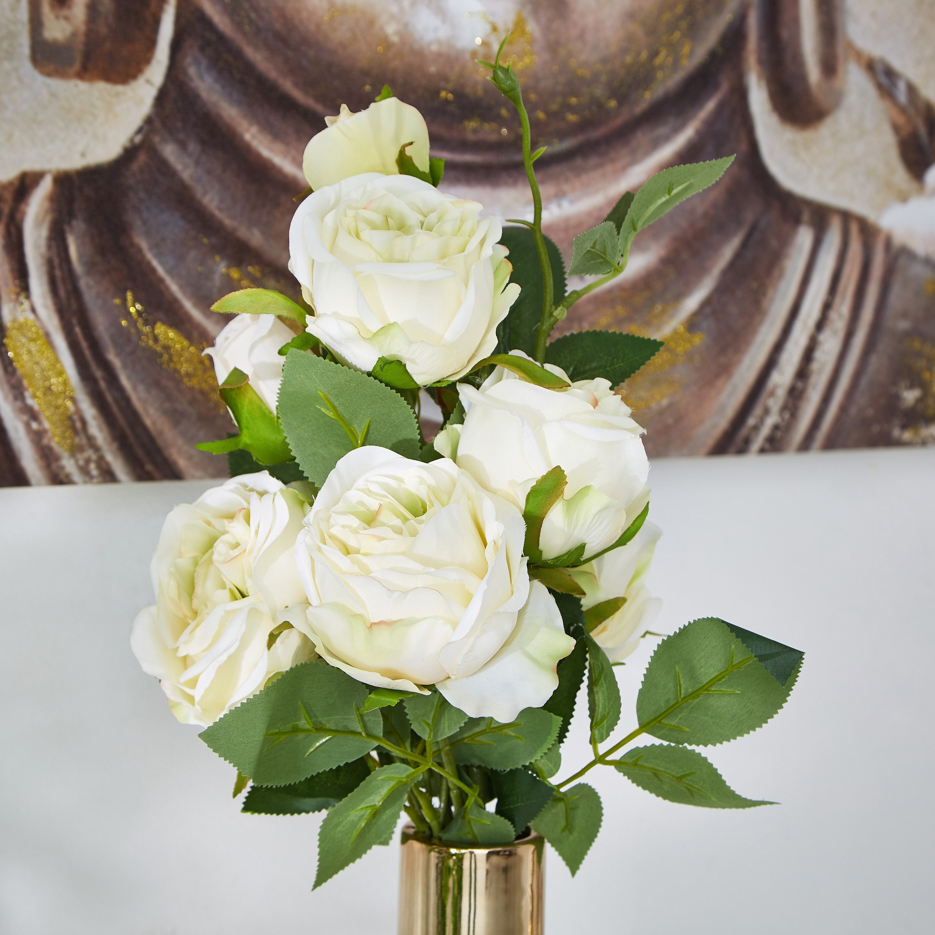 باقة 8 رؤوس ورود من ليدا - 53 سم-hbxdecorandfurnishings-homeaccessories-artificialflowersandplants-image-1