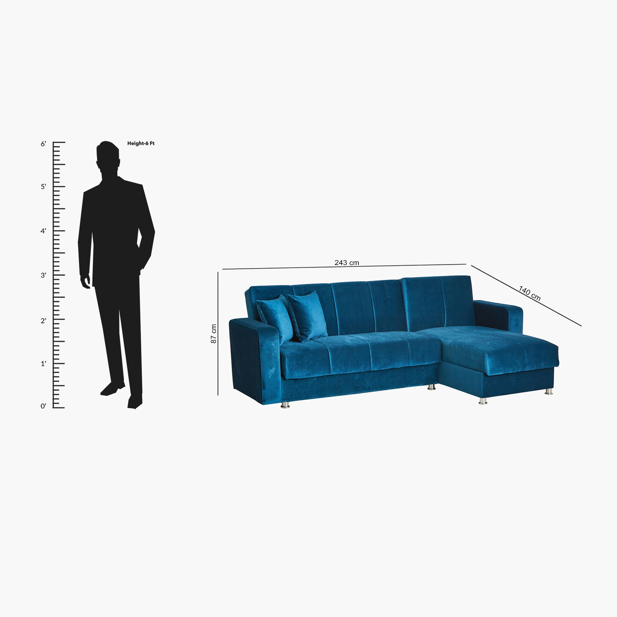 كنبة سرير مخمليّة ركنيّة يمين يسار مع وحدة تخزين من لوتيس-hbxfurniture-livingroom-sofasandsofasets-image-11