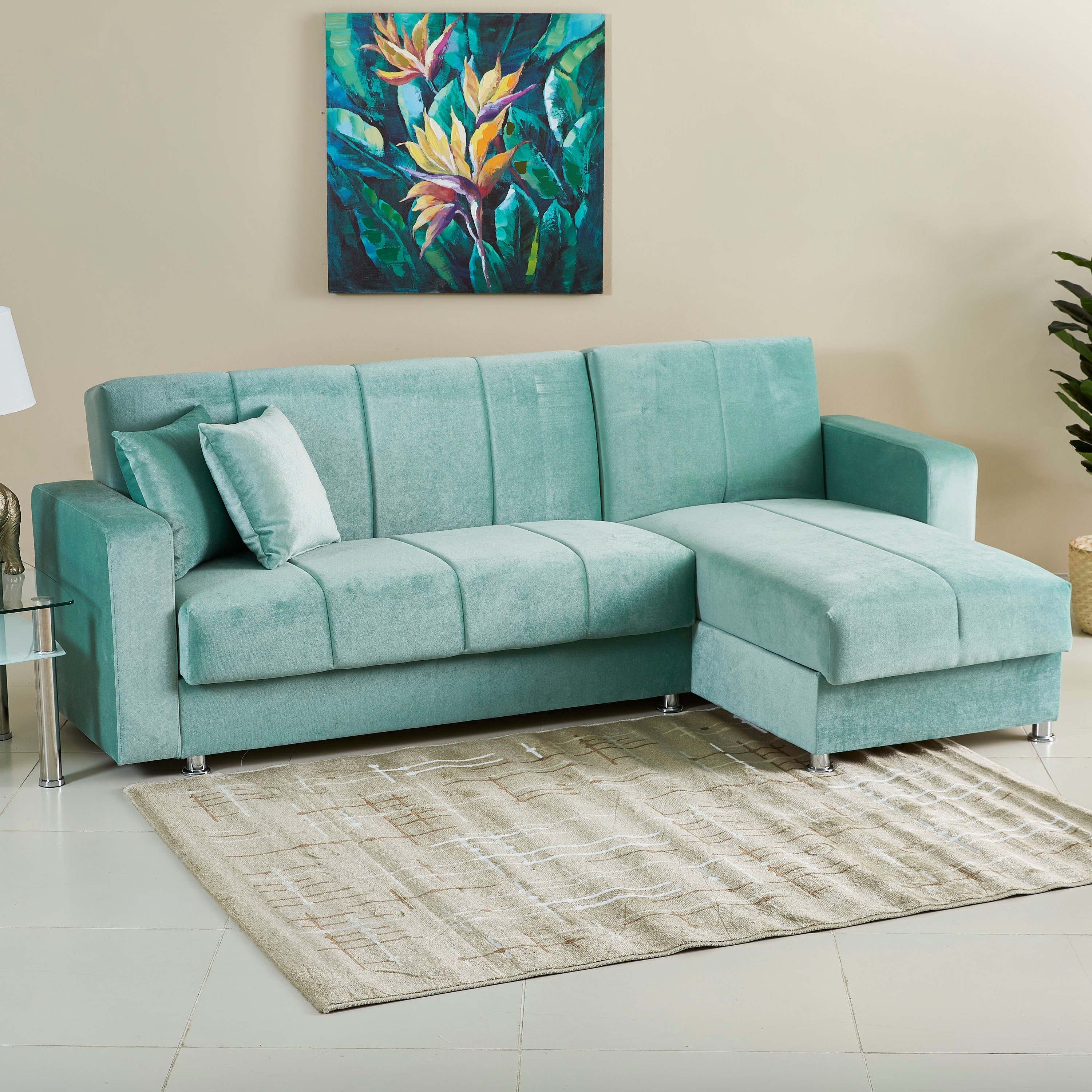 كنبة سرير مخمليّة ركنيّة يمين يسار مع وحدة تخزين من لوتيس-hbxfurniture-livingroom-sofasandsofasets-image-2
