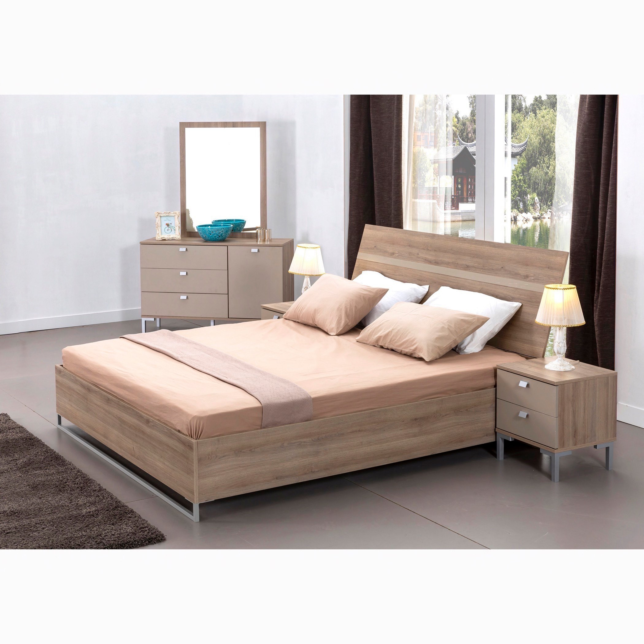 طقم غرفة نوم كينج 5- قطع من ريجا- 180x200 سم-hbxbedroom-bedsandbedsets-bedroomsets-king-image-1