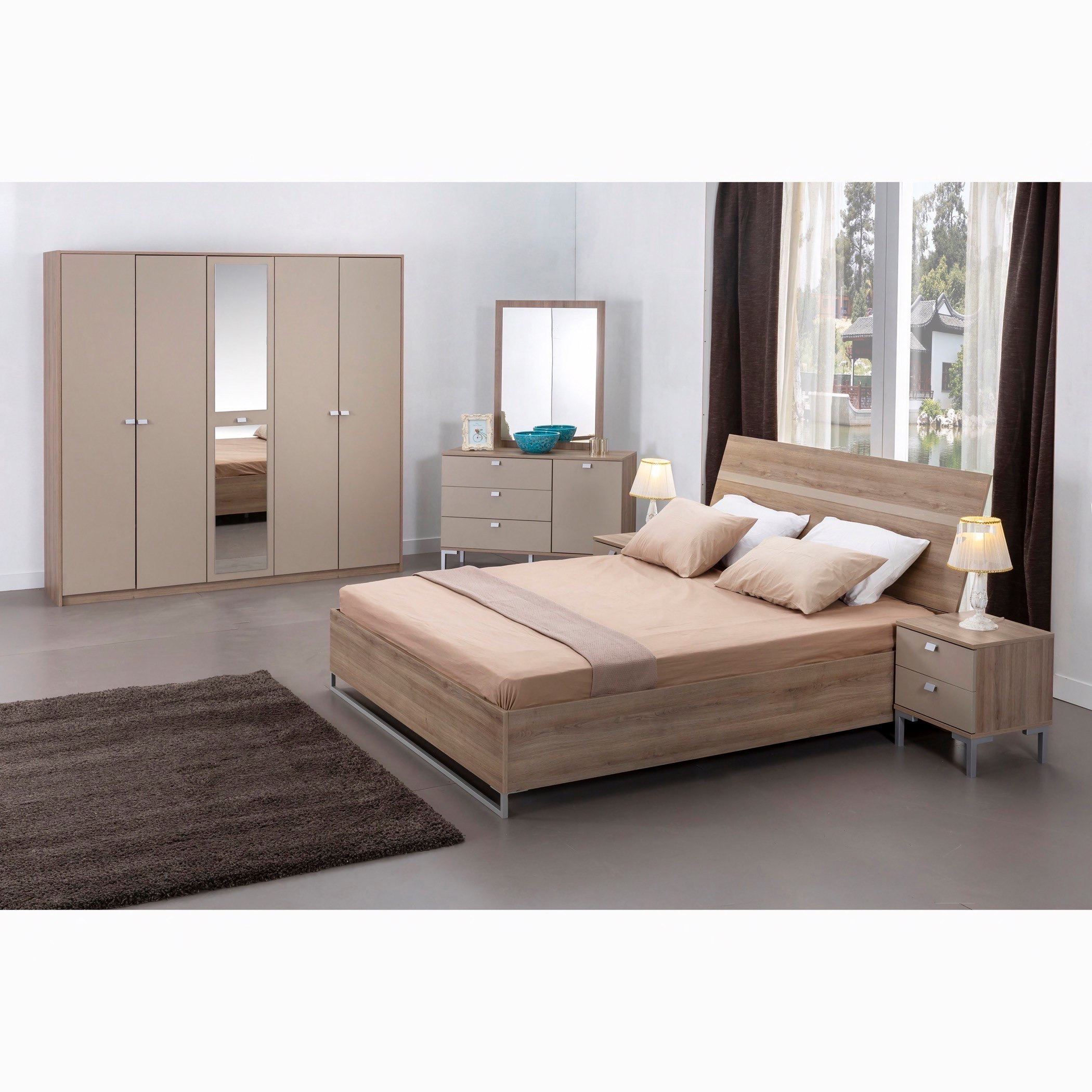 طقم غرفة نوم كينج 5- قطع من ريجا- 180x200 سم-hbxbedroom-bedsandbedsets-bedroomsets-king-image-14