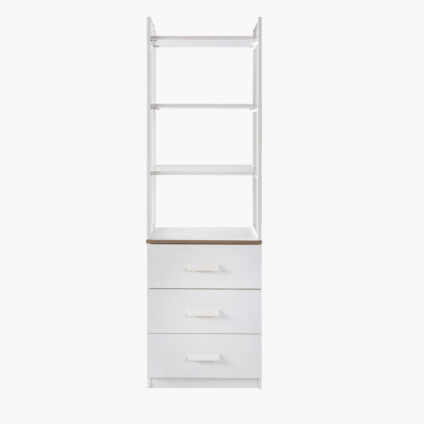 Travis 3-Tier Bookcase with 3-Drawers-Book Cases-image-3