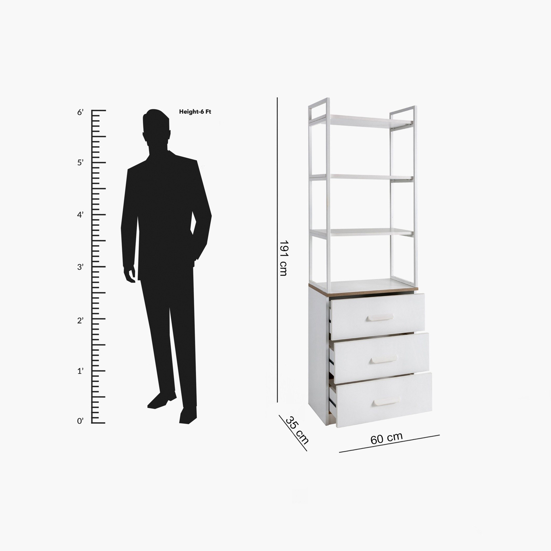 خزانة كتب بـ3 طوابق و3 أدراج من ترافيس-hbxfurniture-office-bookcases-image-9