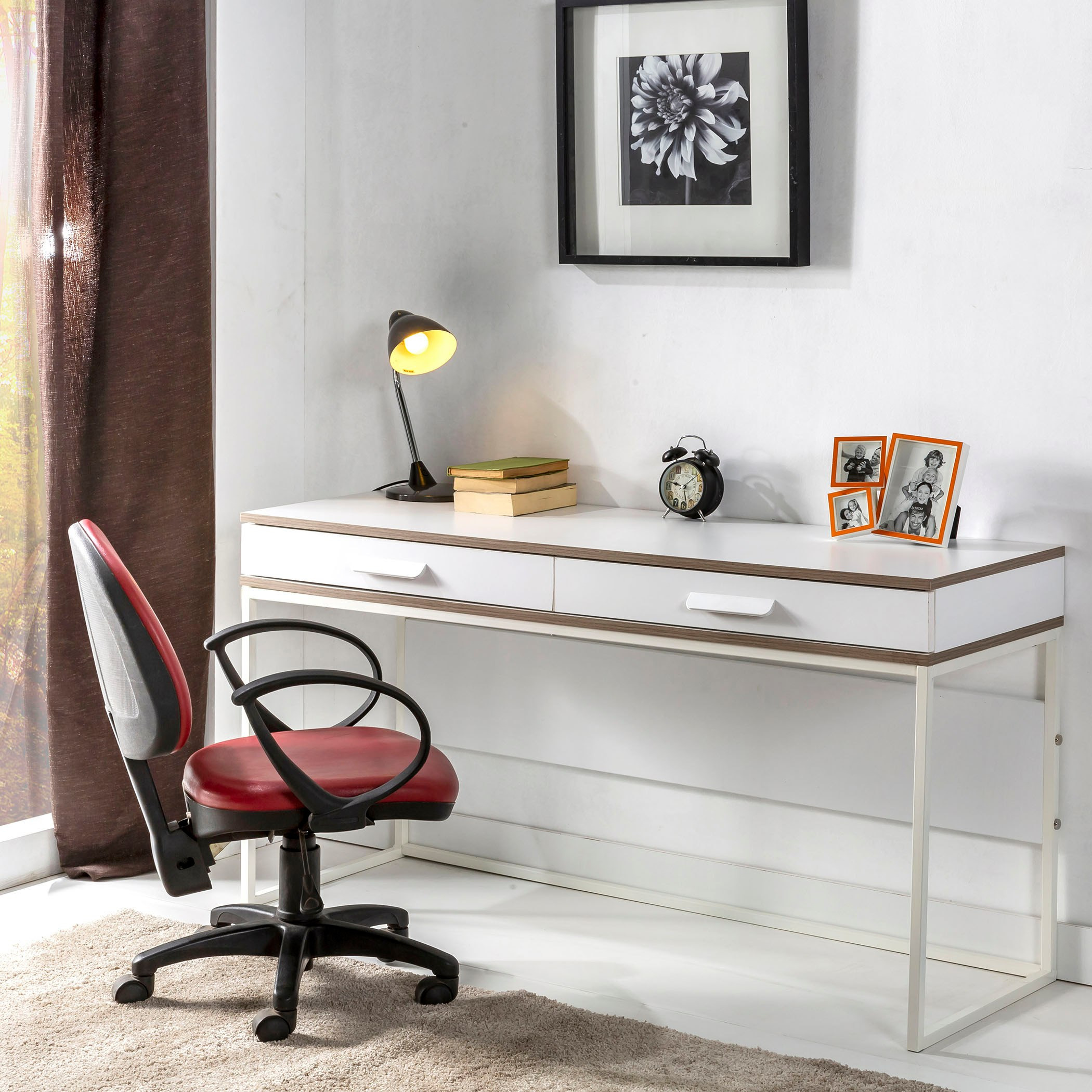 مكتب دراسة كبير بدرجين من ترافيس-hbxfurniture-office-desks-image-1