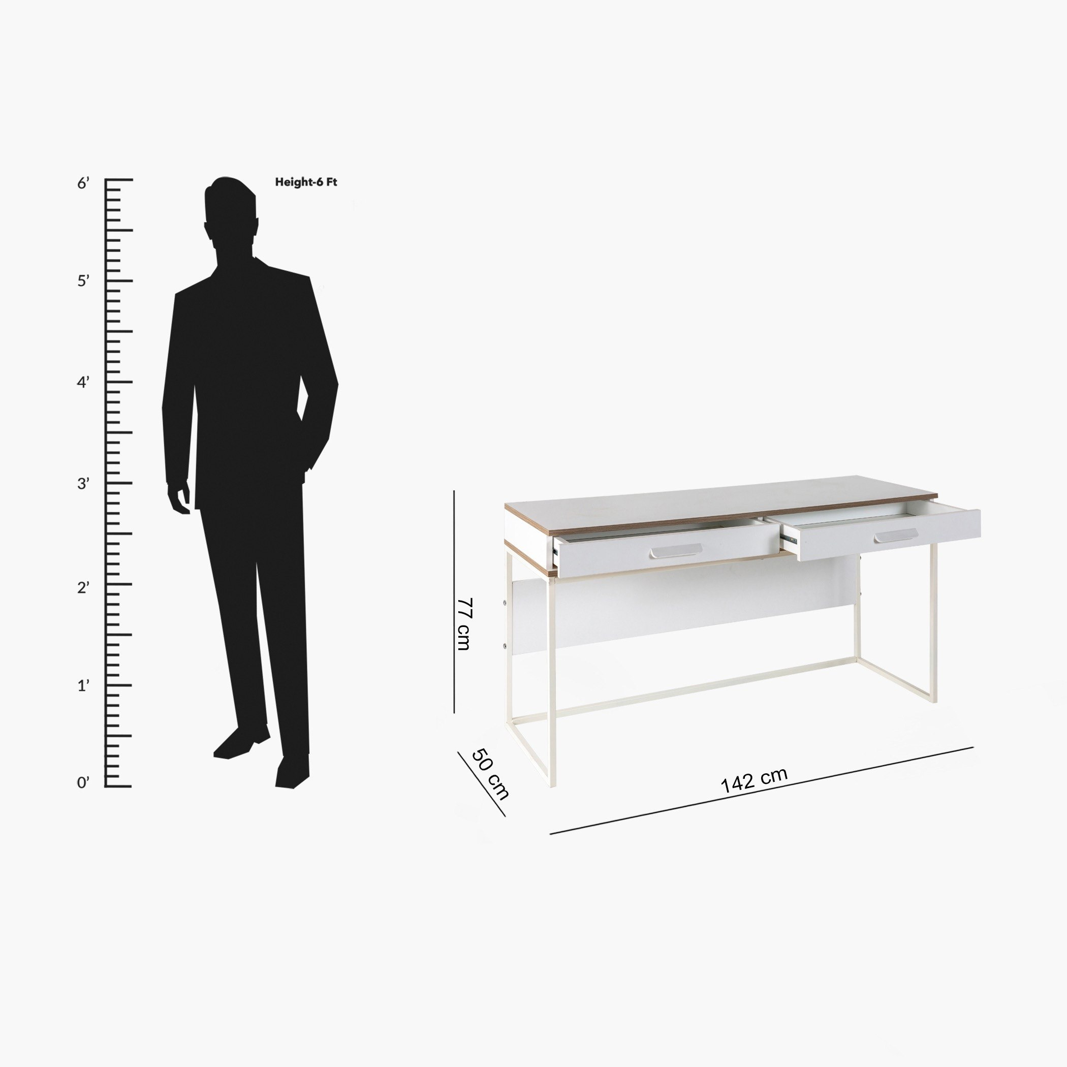 مكتب دراسة كبير بدرجين من ترافيس-hbxfurniture-office-desks-image-7