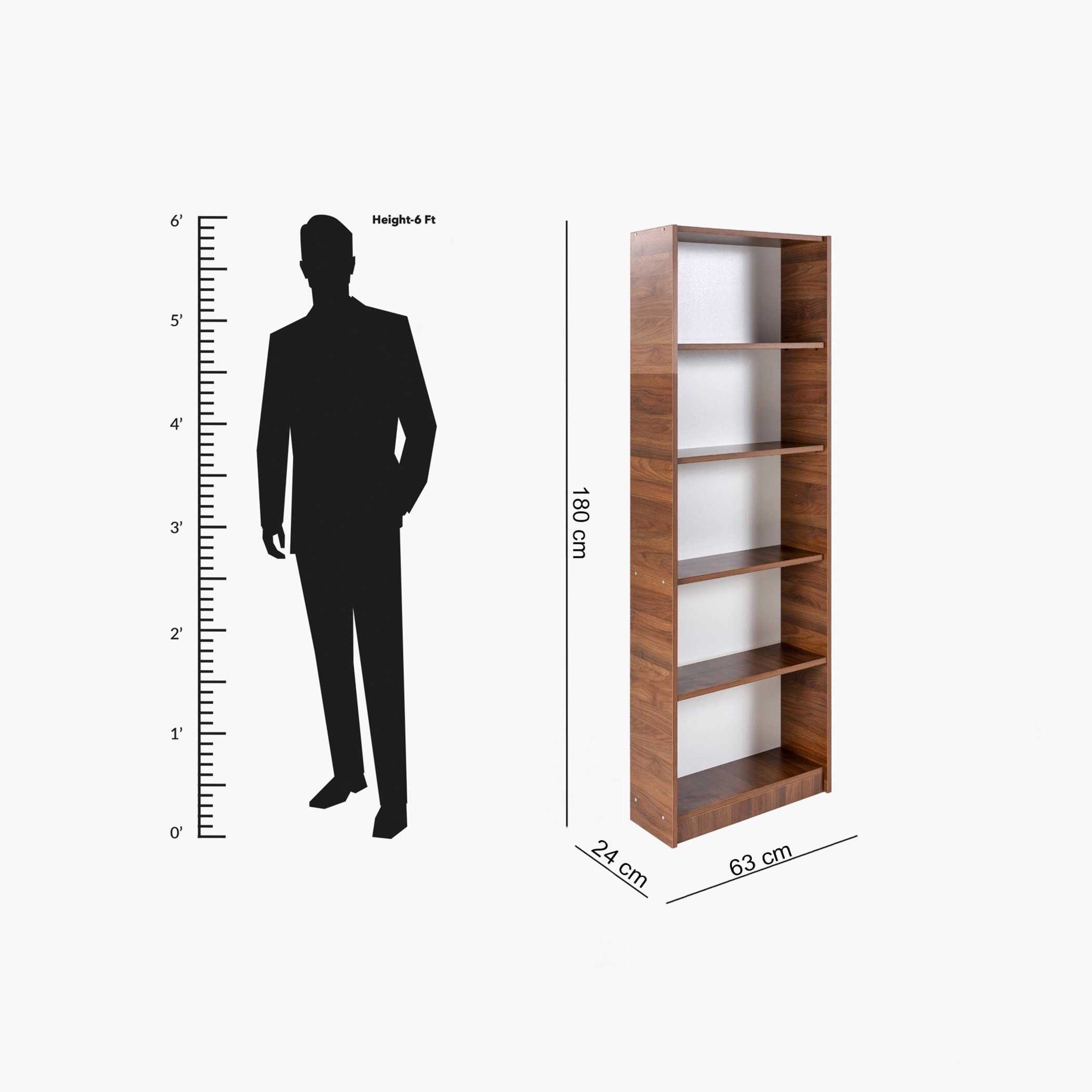 خزانة كتب بـ5 طوابق من كومو-hbxfurniture-office-bookcases-image-5