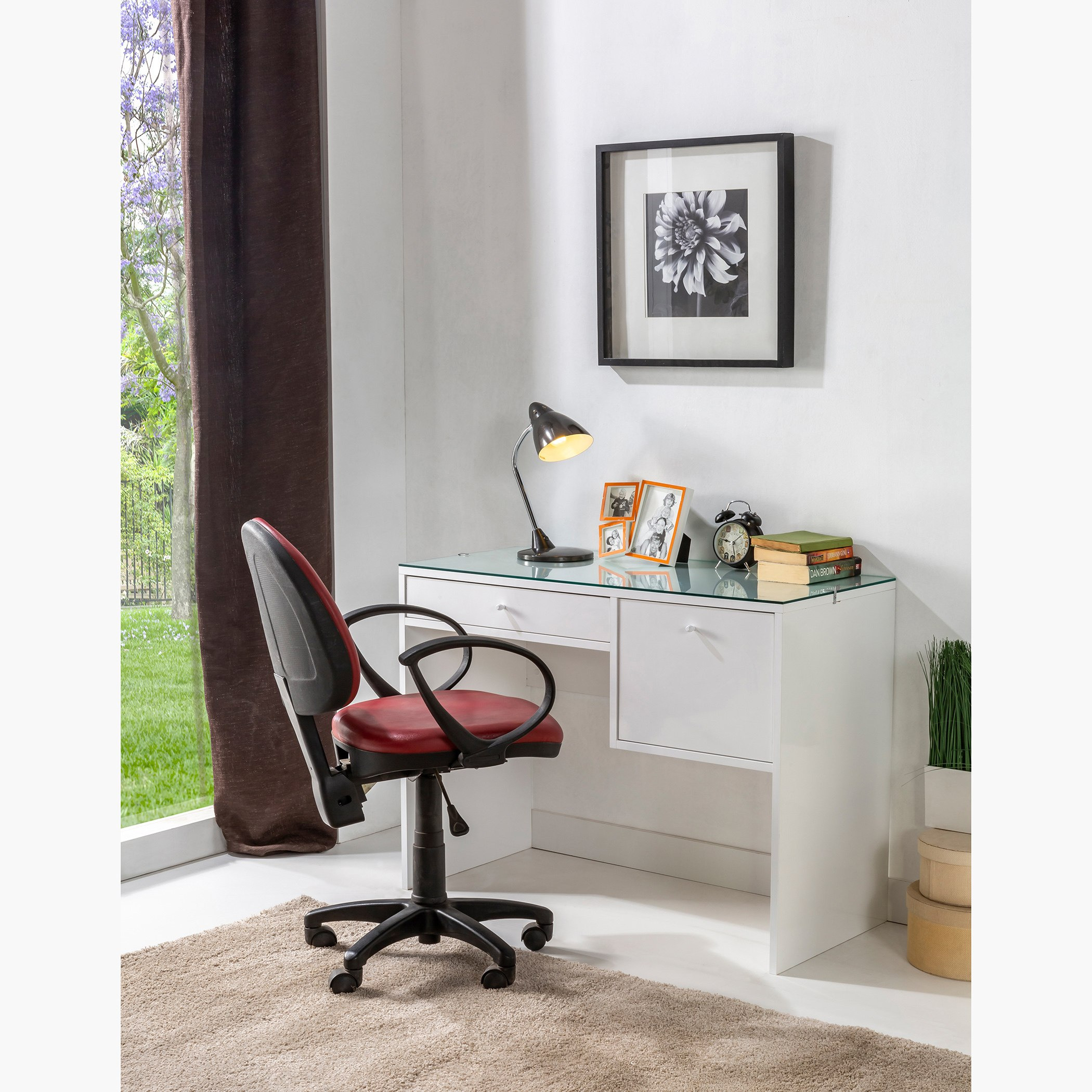 Halmstad Dressing and Study Table with Glass Top-hbxfurniture-office-desks-image-7
