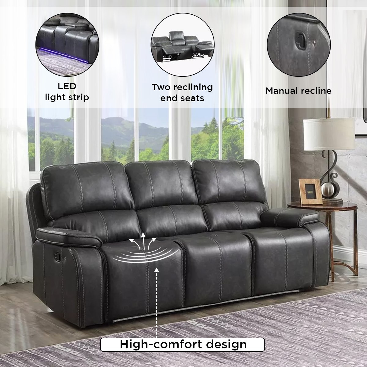 كنبة قماشيّة شبه جلد 3 مقاعد مع 2 كنبة استرخاء من جلوريان-hbxlivingroom-sofasandarmchairs-sofas-image-5
