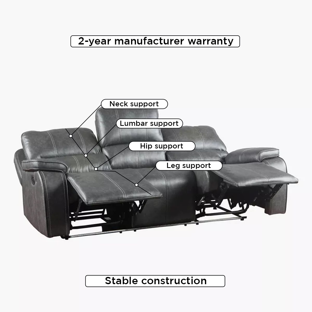 كنبة قماشيّة شبه جلد 3 مقاعد مع 2 كنبة استرخاء من جلوريان-hbxlivingroom-sofasandarmchairs-sofas-image-6