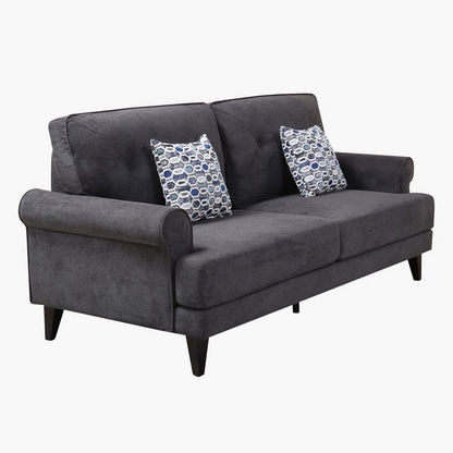 Ibiza 3-Seater Fabric Sofa with 2 Cushions